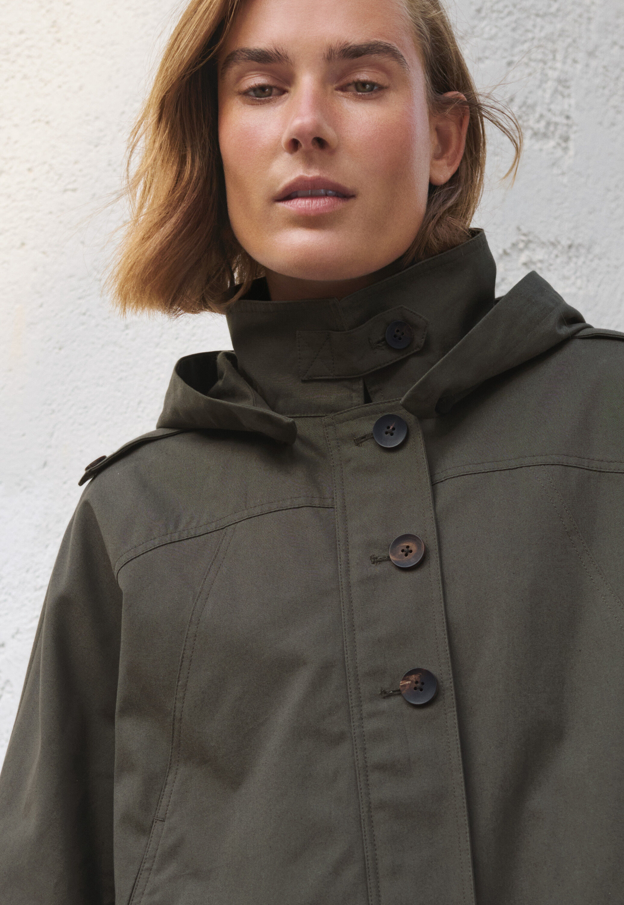 Cape, Dunkles Khaki, large