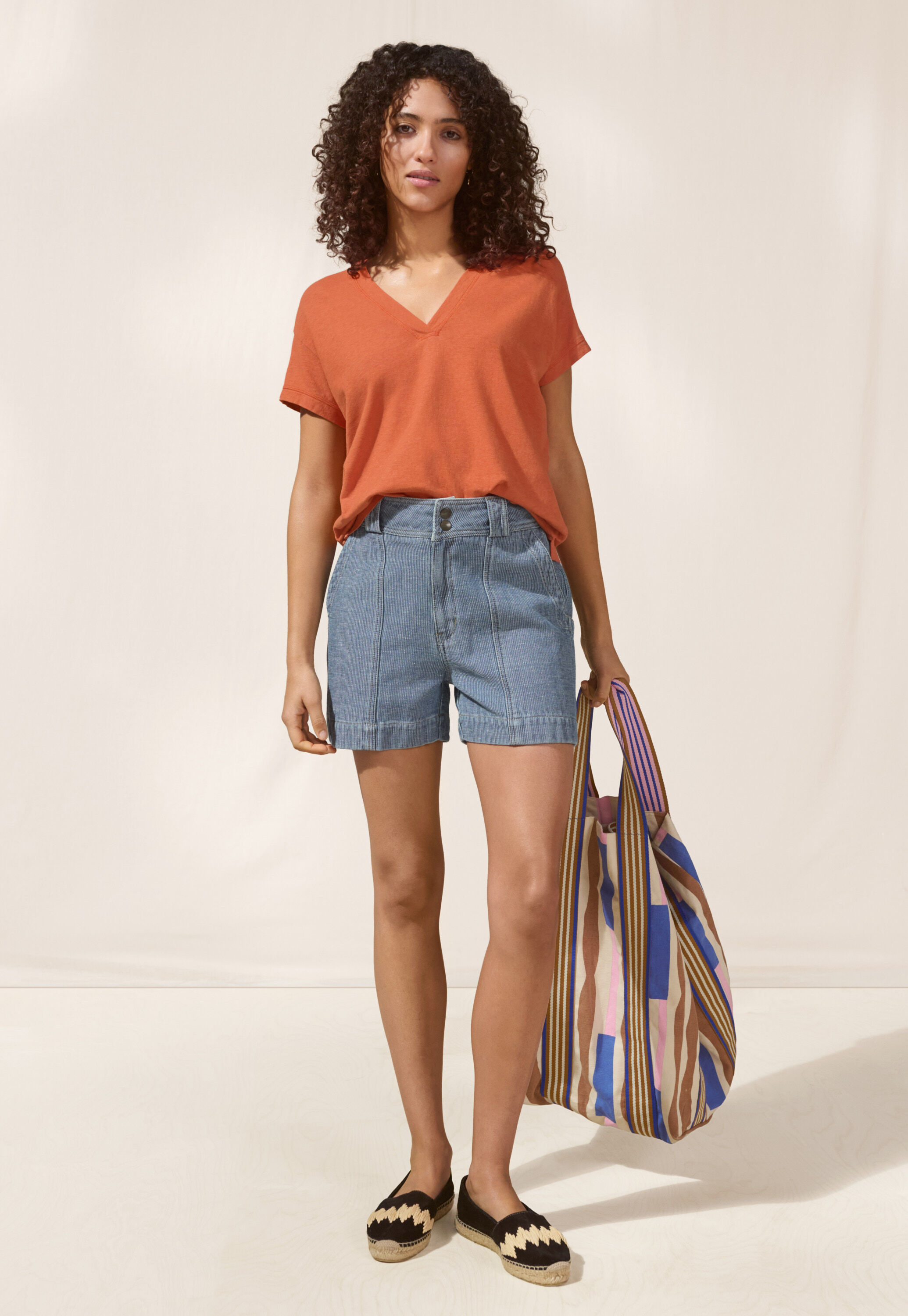 Gro&szlig;er gestreifter Shopper