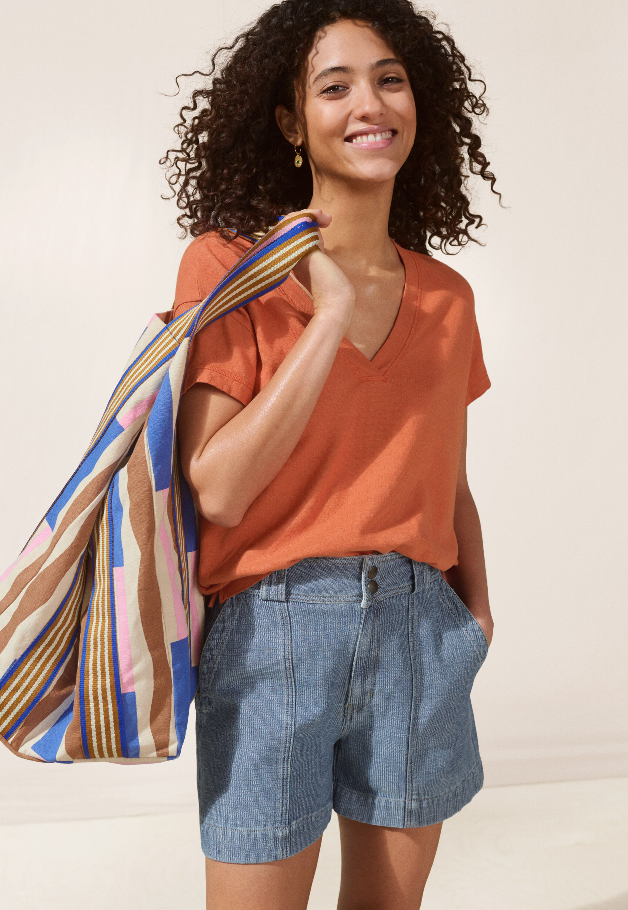 Gro&szlig;er gestreifter Shopper