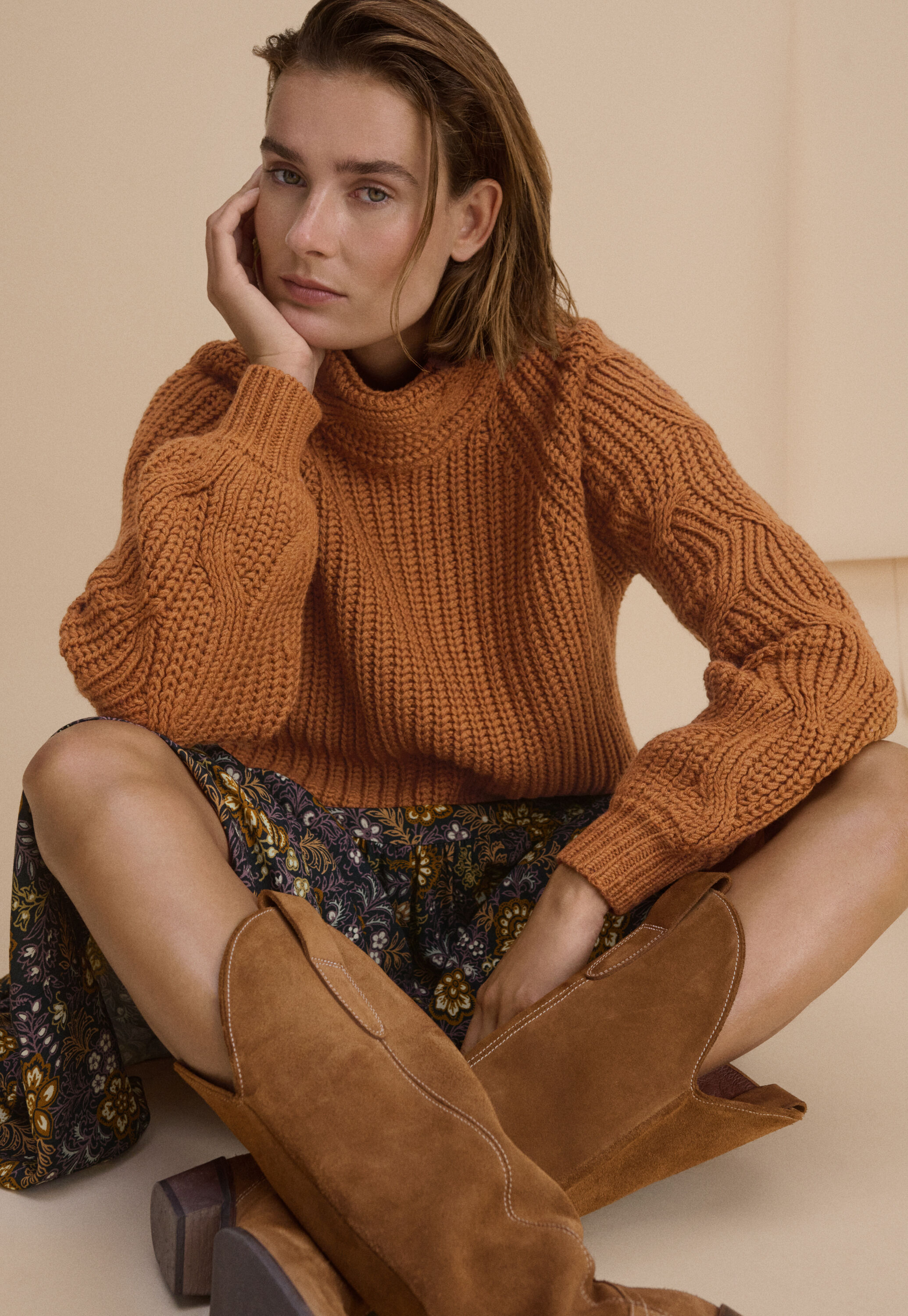 Pullover mit Zopfmuster
