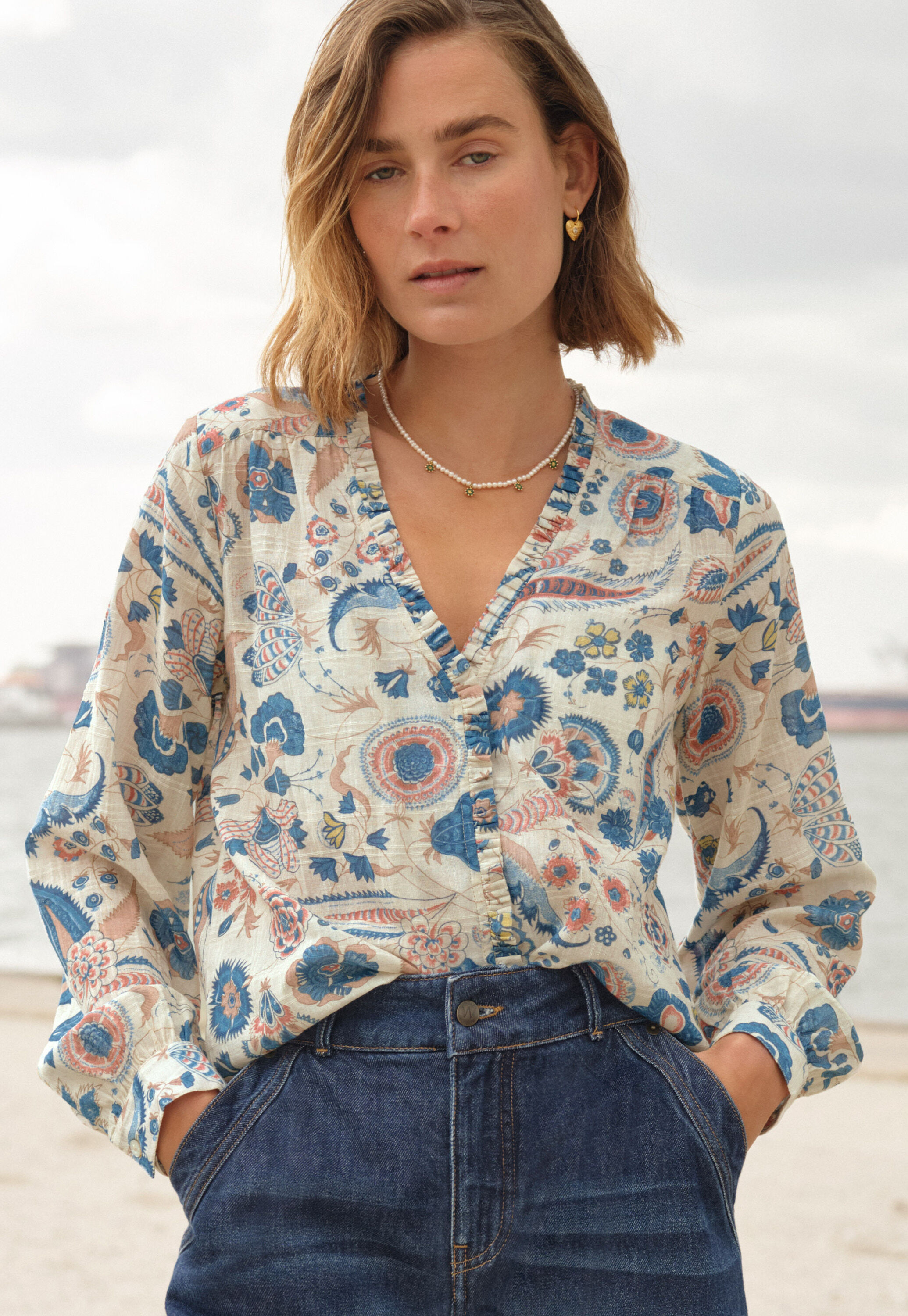 Bluse mit Print