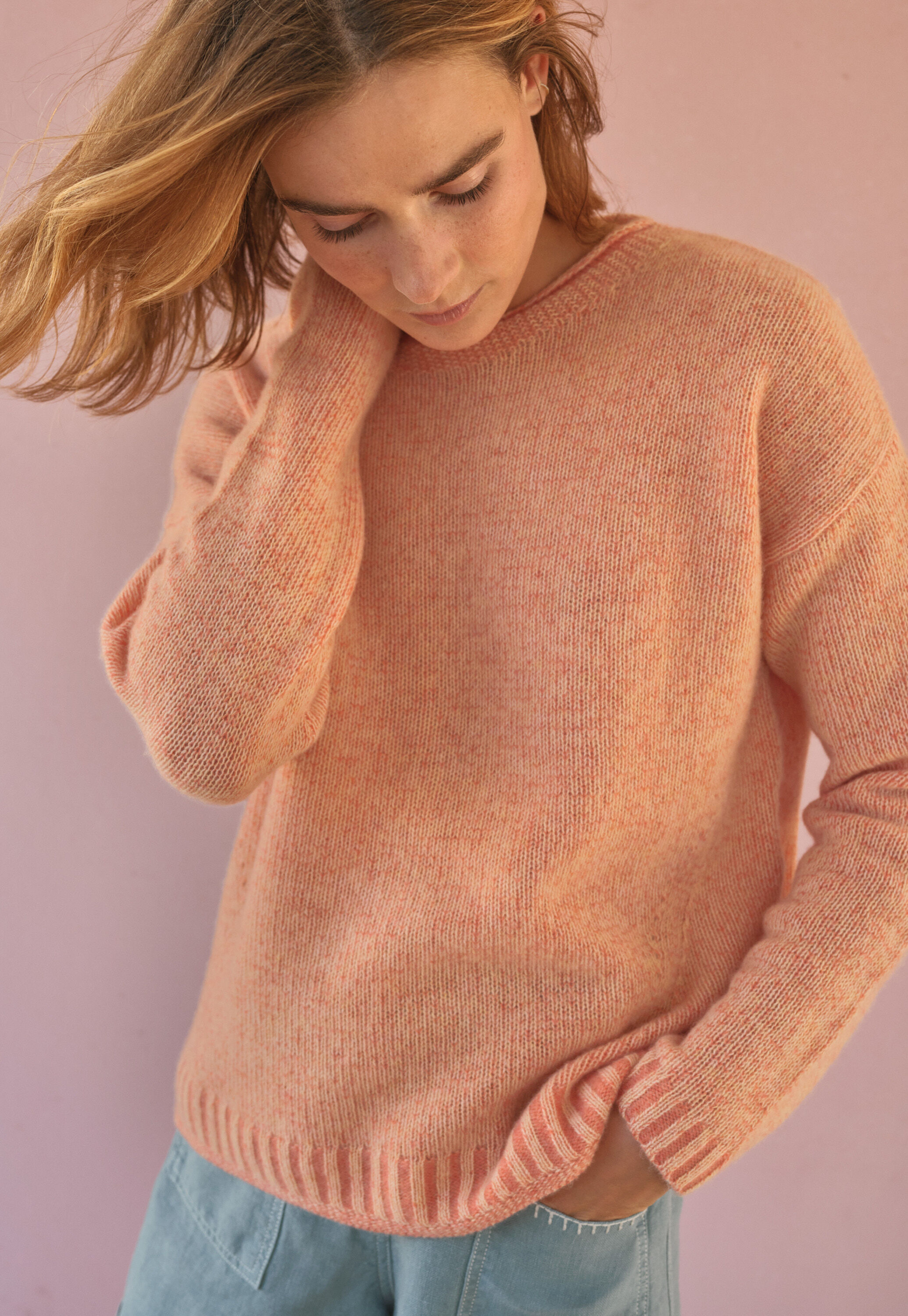 Plattierter Pullover