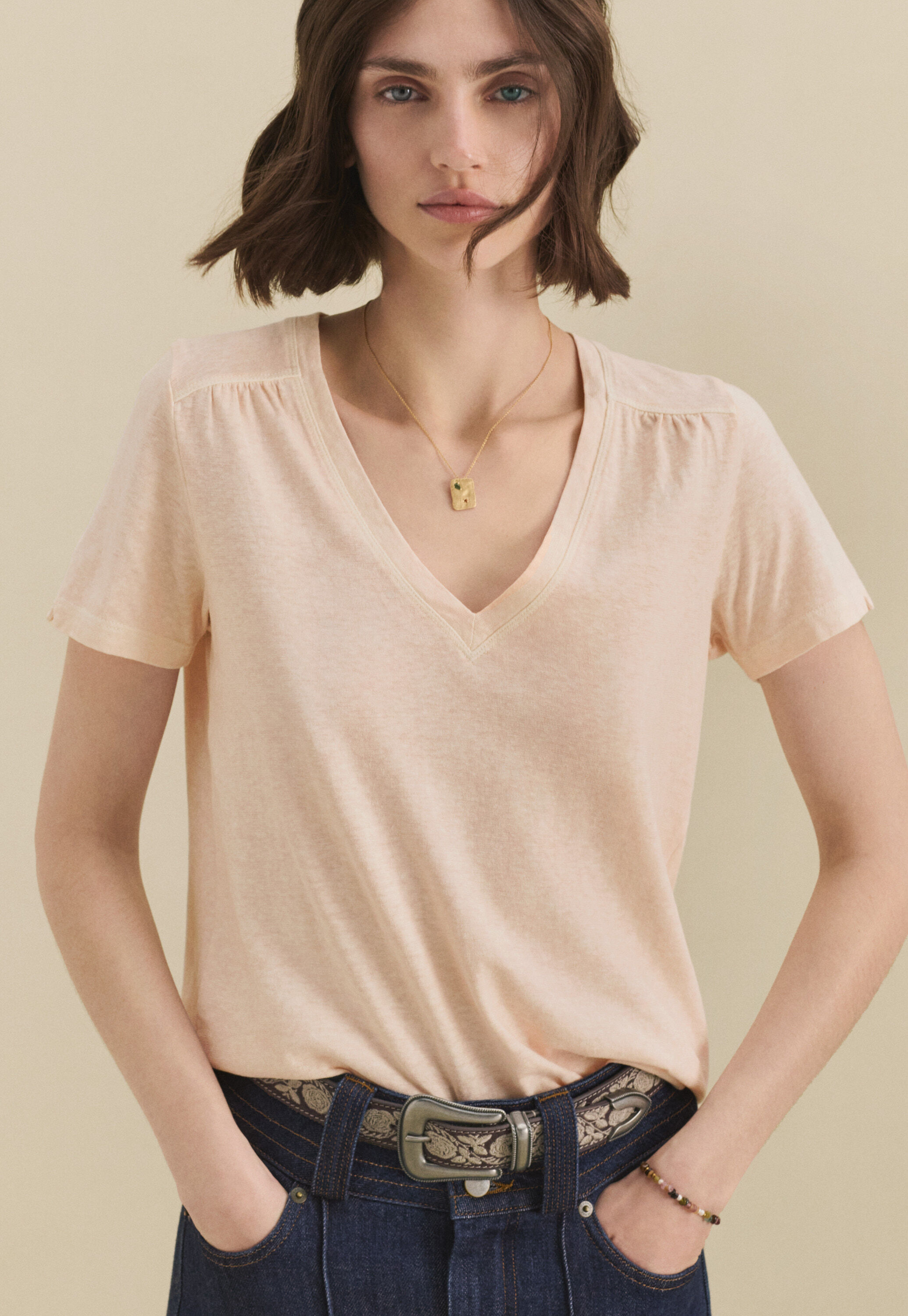 Bluse mit Biesen