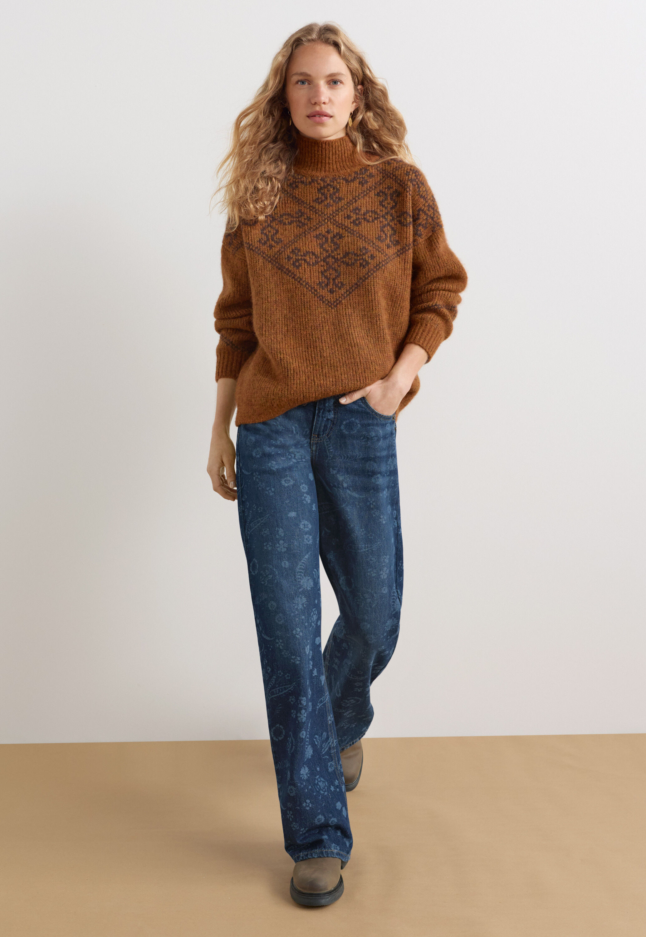 Jeans mit Laser-Effekt, Dunkler Ozean, large