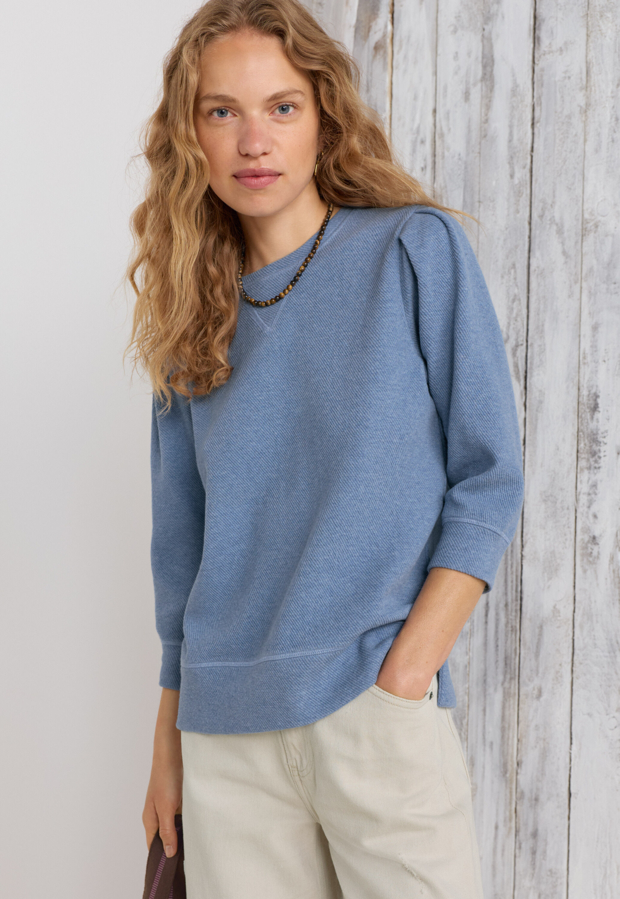 Sweatshirt mit Falten&auml;rmeln