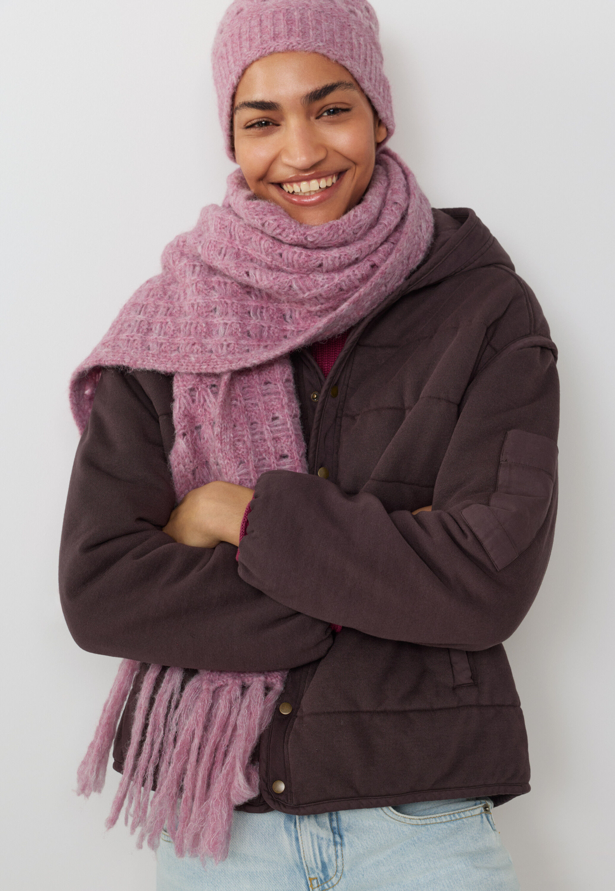 Gesteppte Jacke, Espresso, large