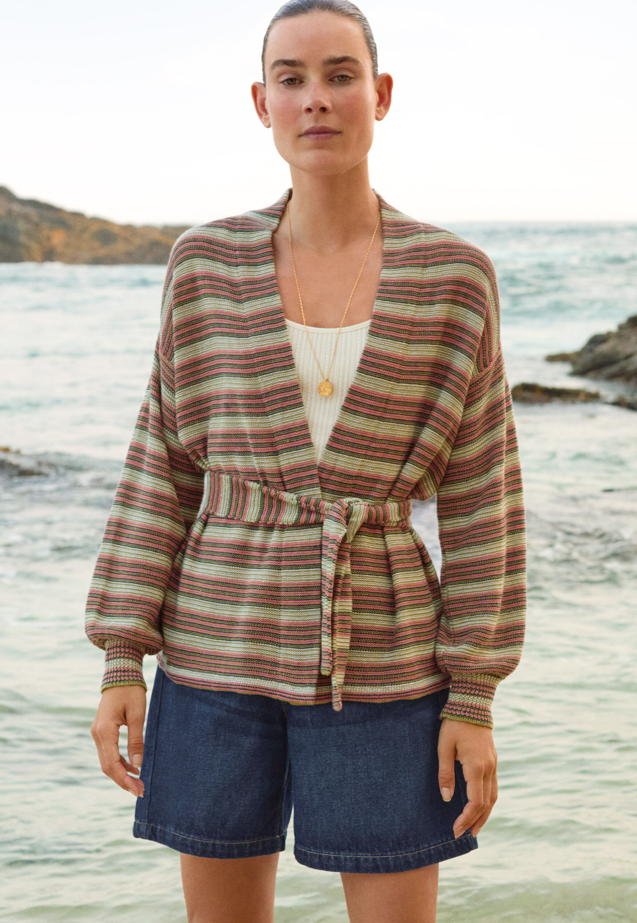 Gestreifter Cardigan