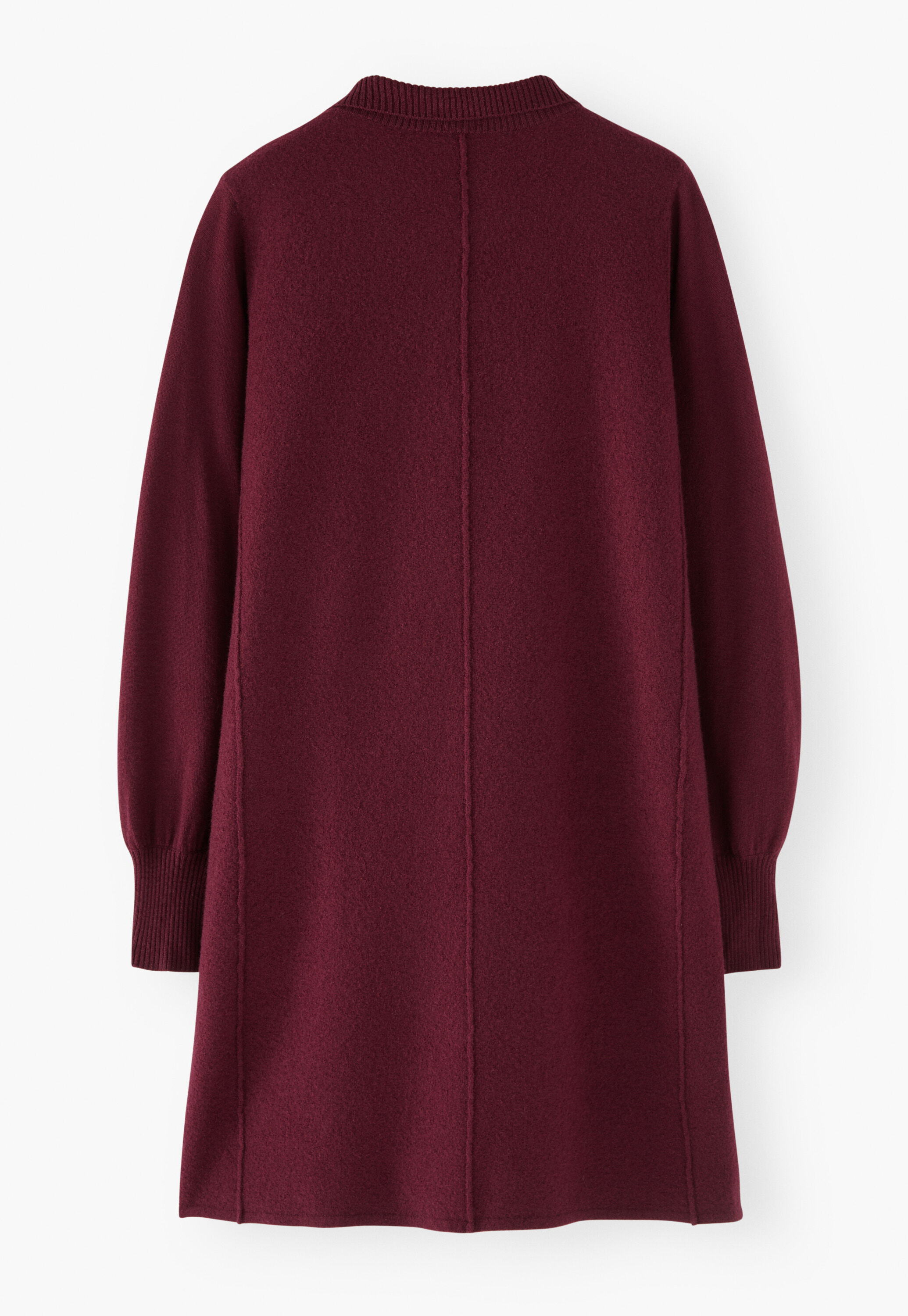 Kurzes Kleid mit Kragen, Burgunder, large