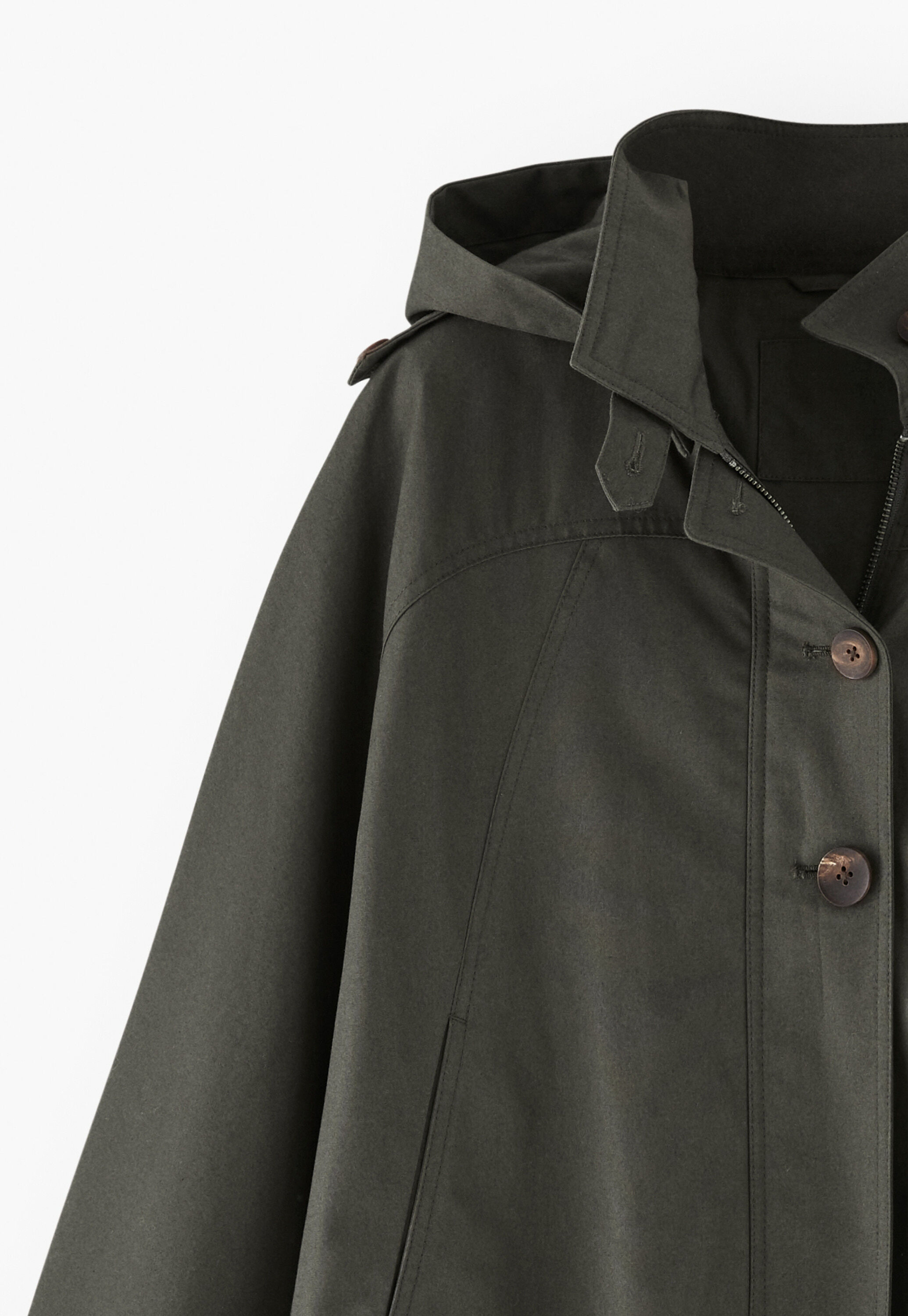 Cape, Dunkles Khaki, large