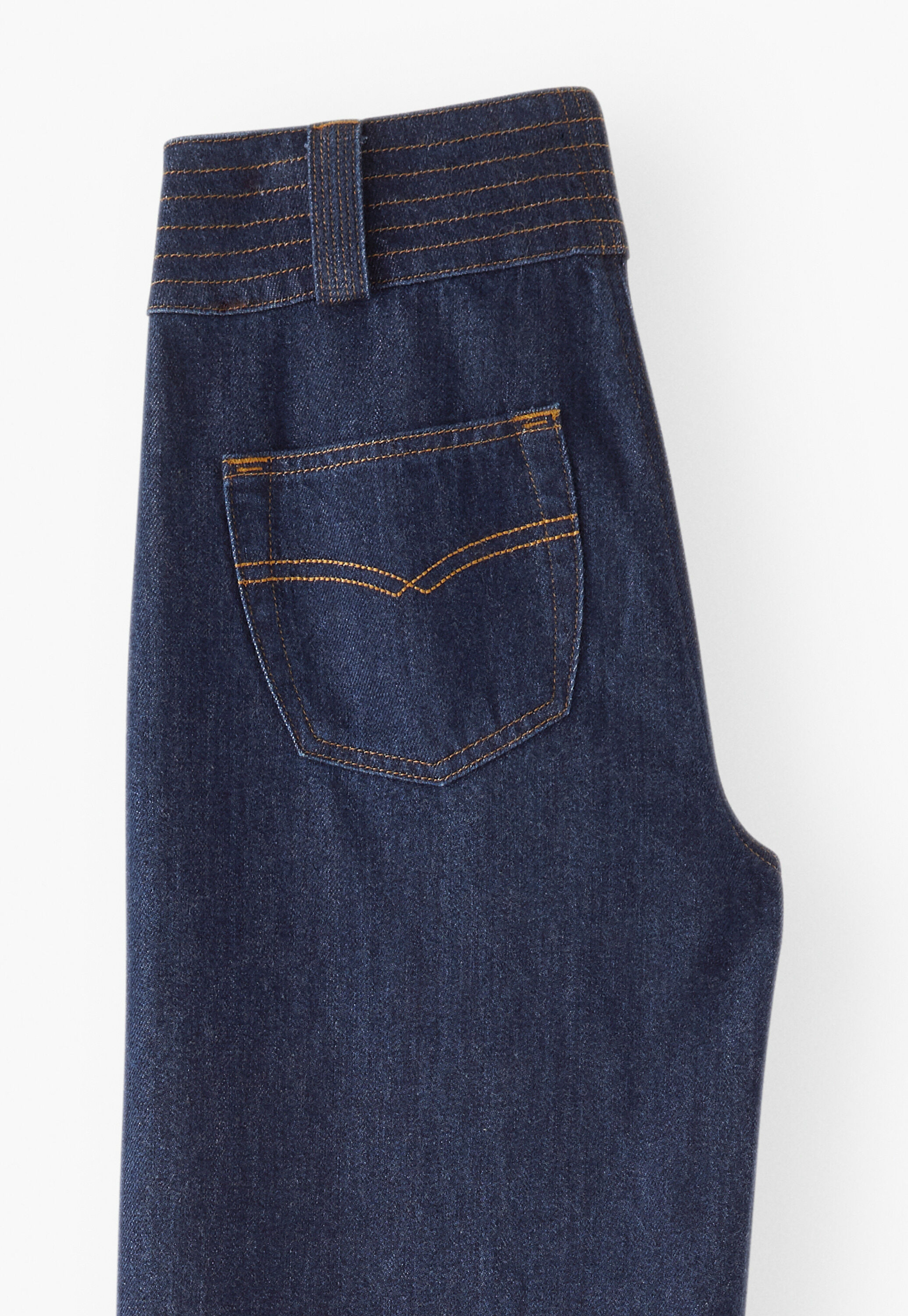 Flie&szlig;ende Jeans mit weitem Bein, Gesp&uuml;lte Waschung, large