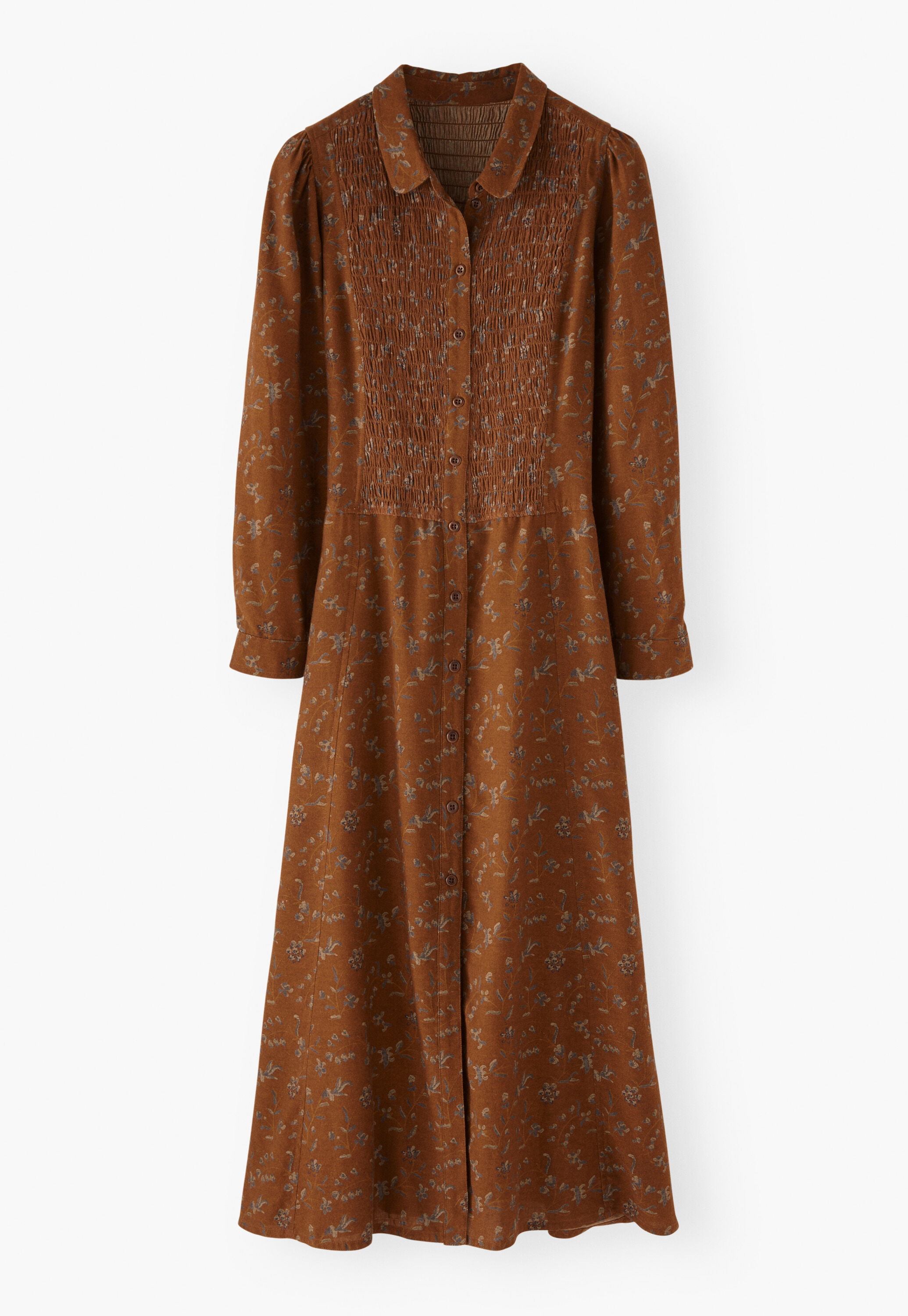 Bedrucktes Kleid mit Kr&auml;uselungen