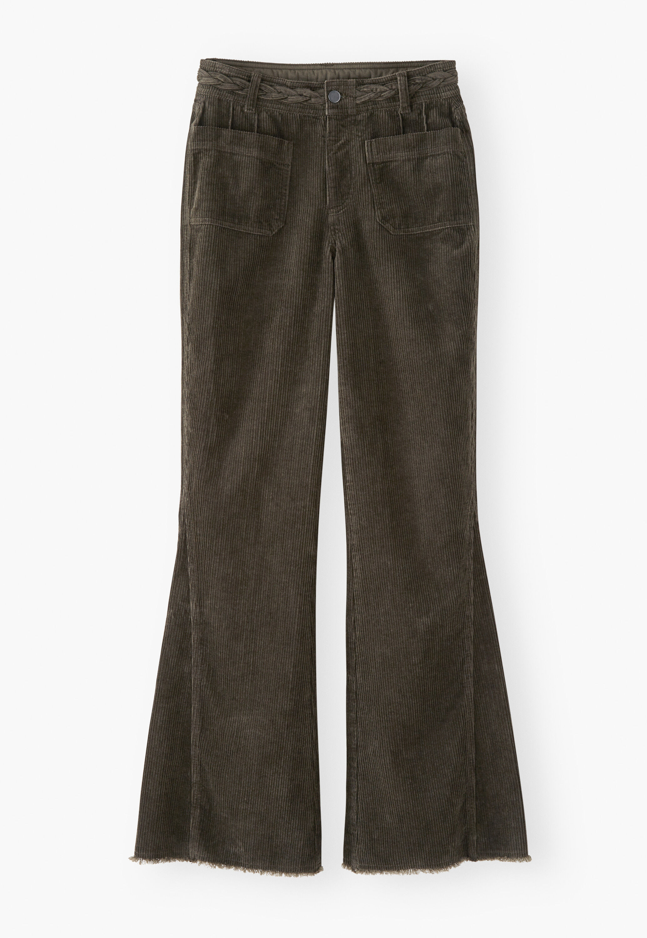 Cordhose mit geflochtenem Detail