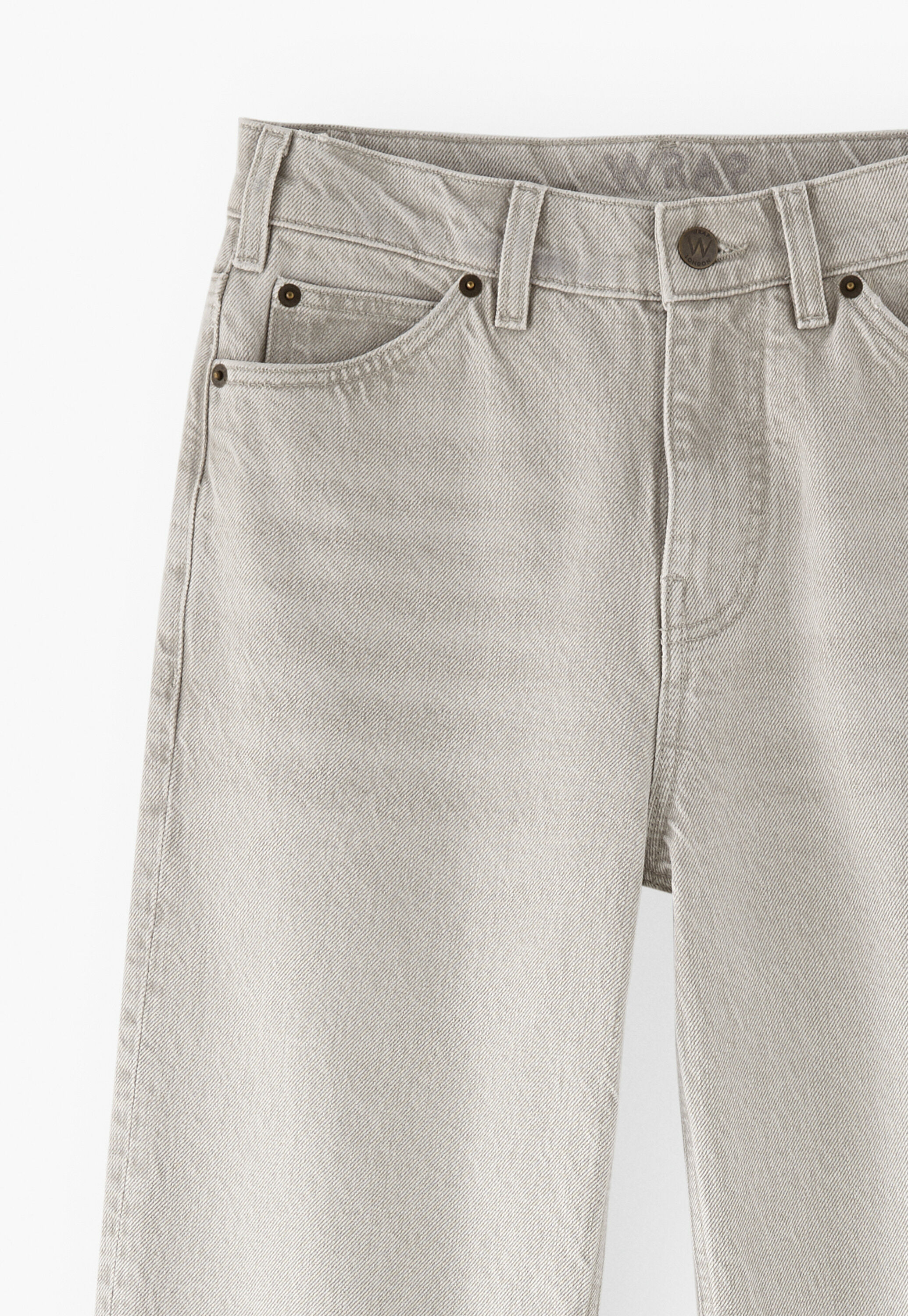 Jeans mit geteiltem Saum, Hellgrau, large