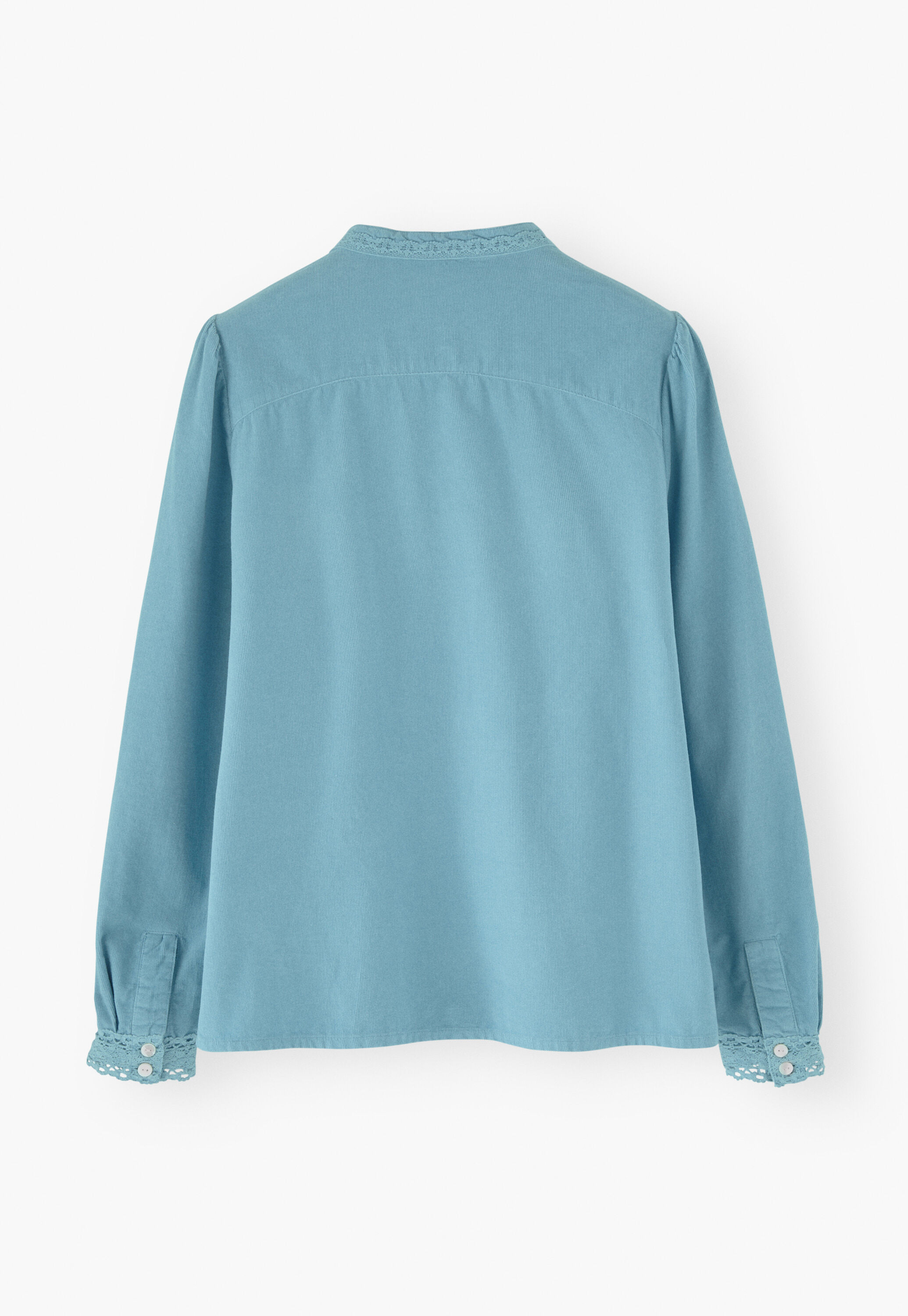 Cordbluse mit Spitze