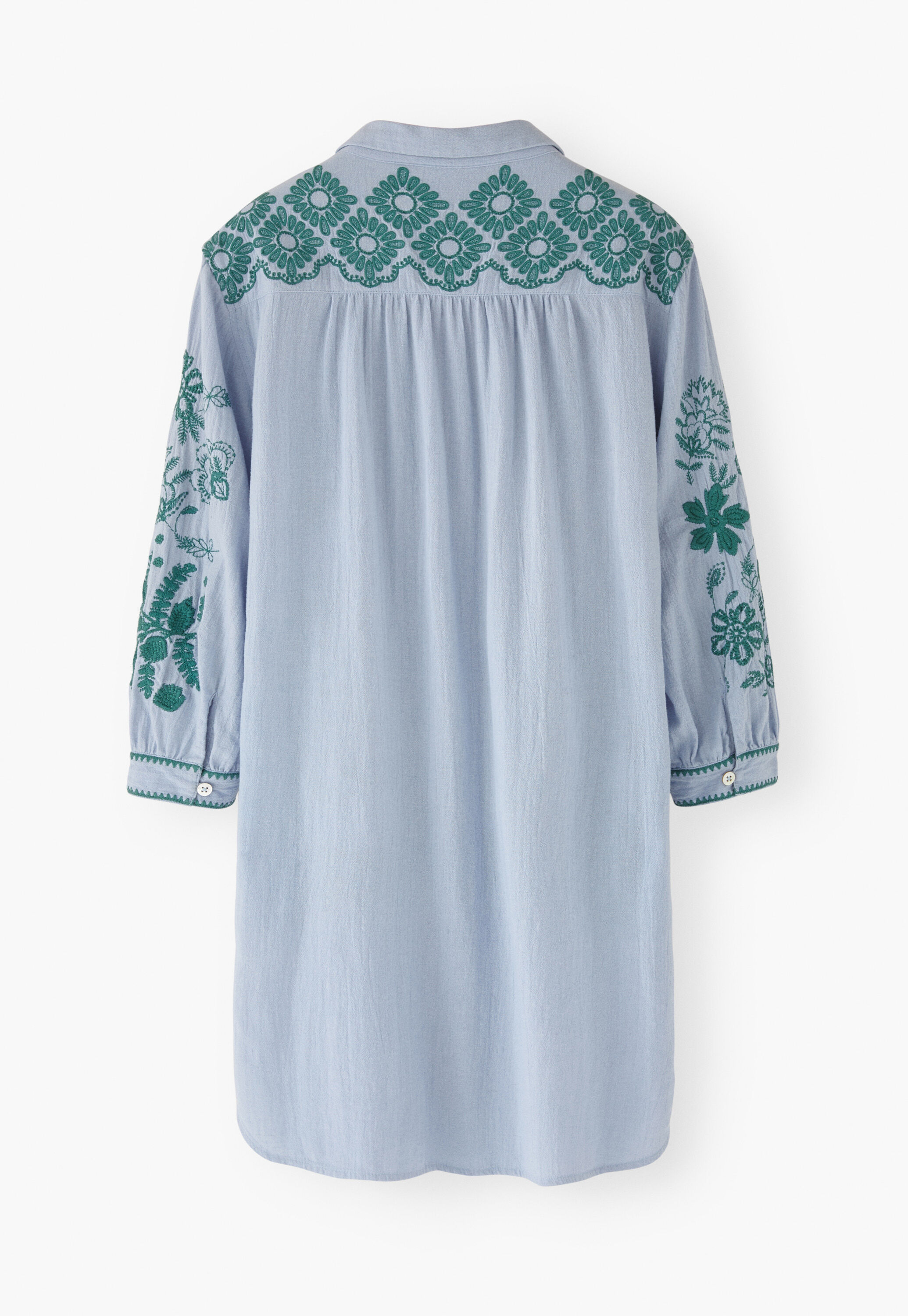 Kleid mit platzierter Stickerei