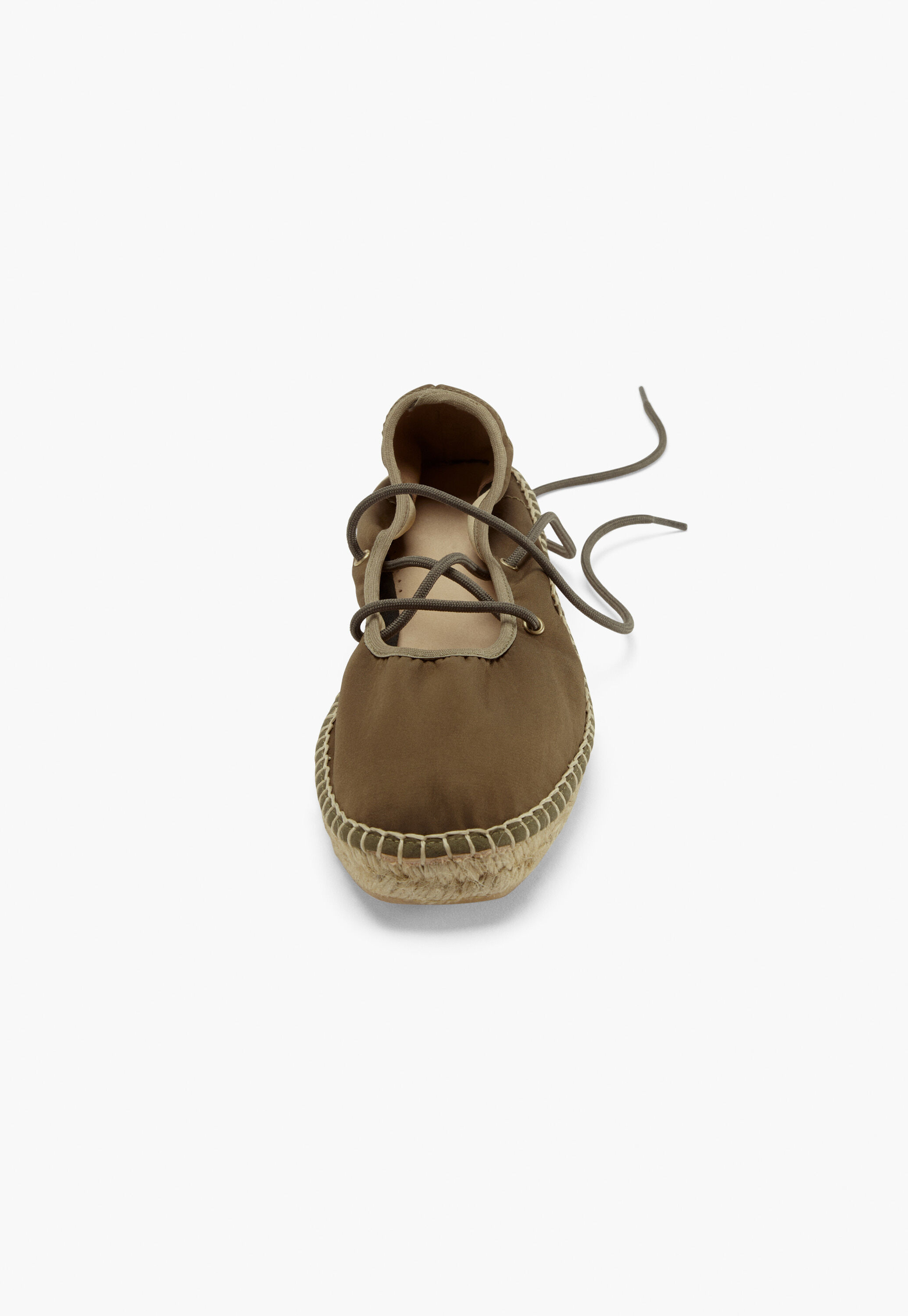 Geschn&uuml;rte Espadrilles, Khaki, large