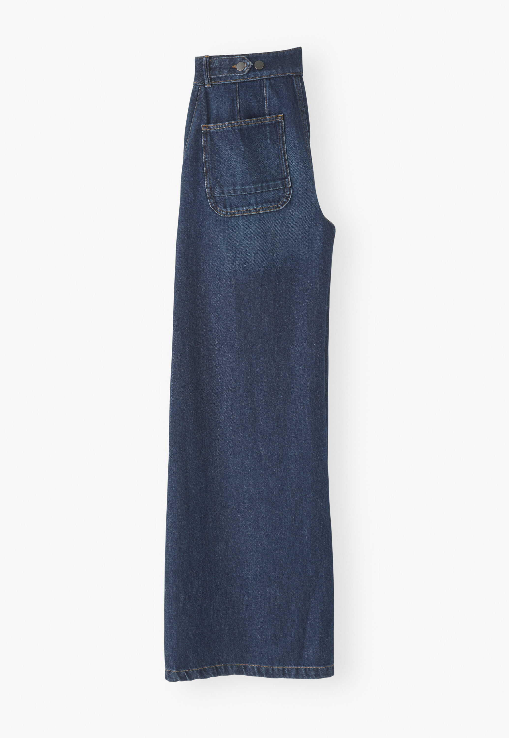 Jeans mit weitem Schlag, Dunkles Ozeanblau, large