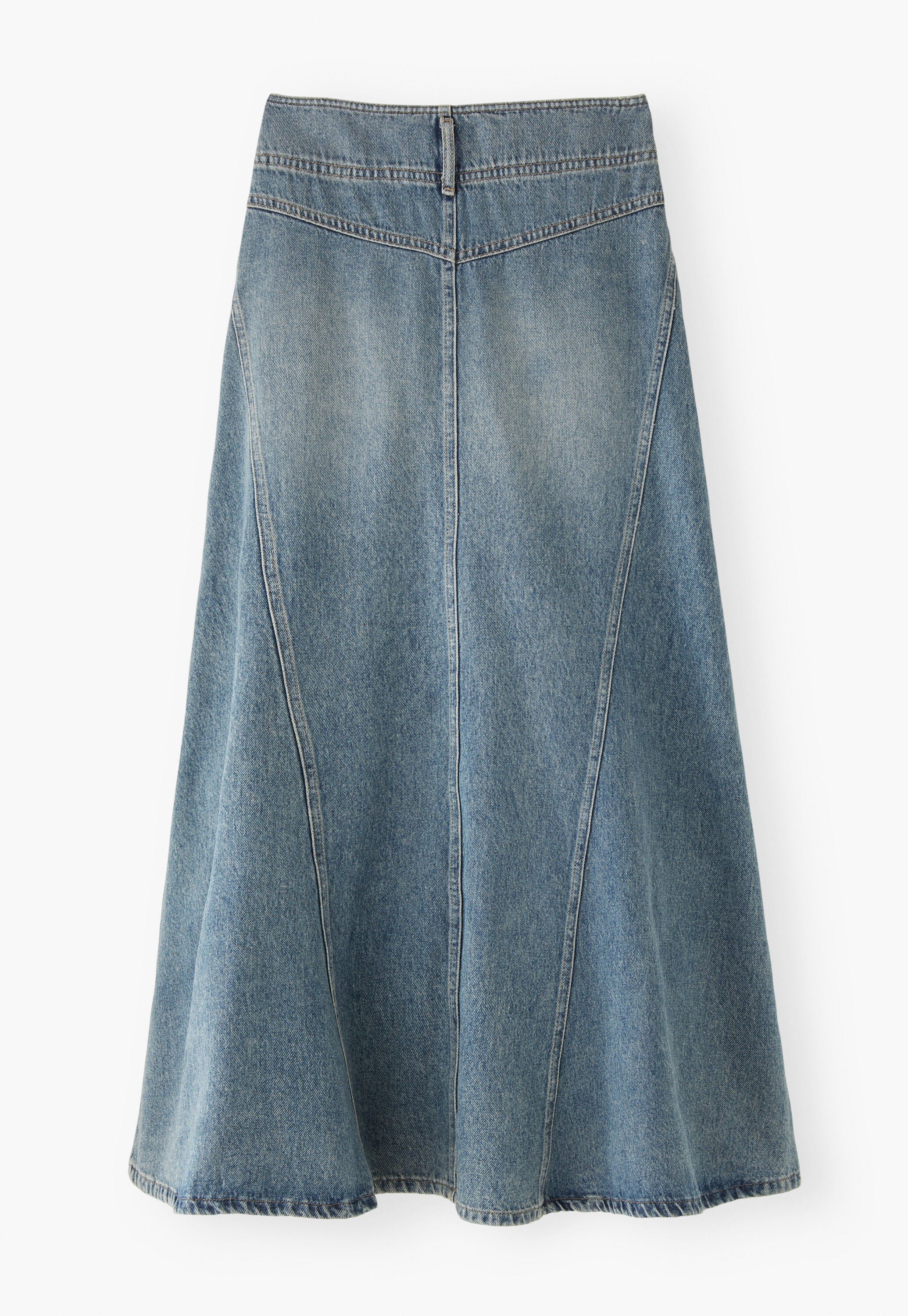 Langer Denim-Rock, Mittlere Waschung, large