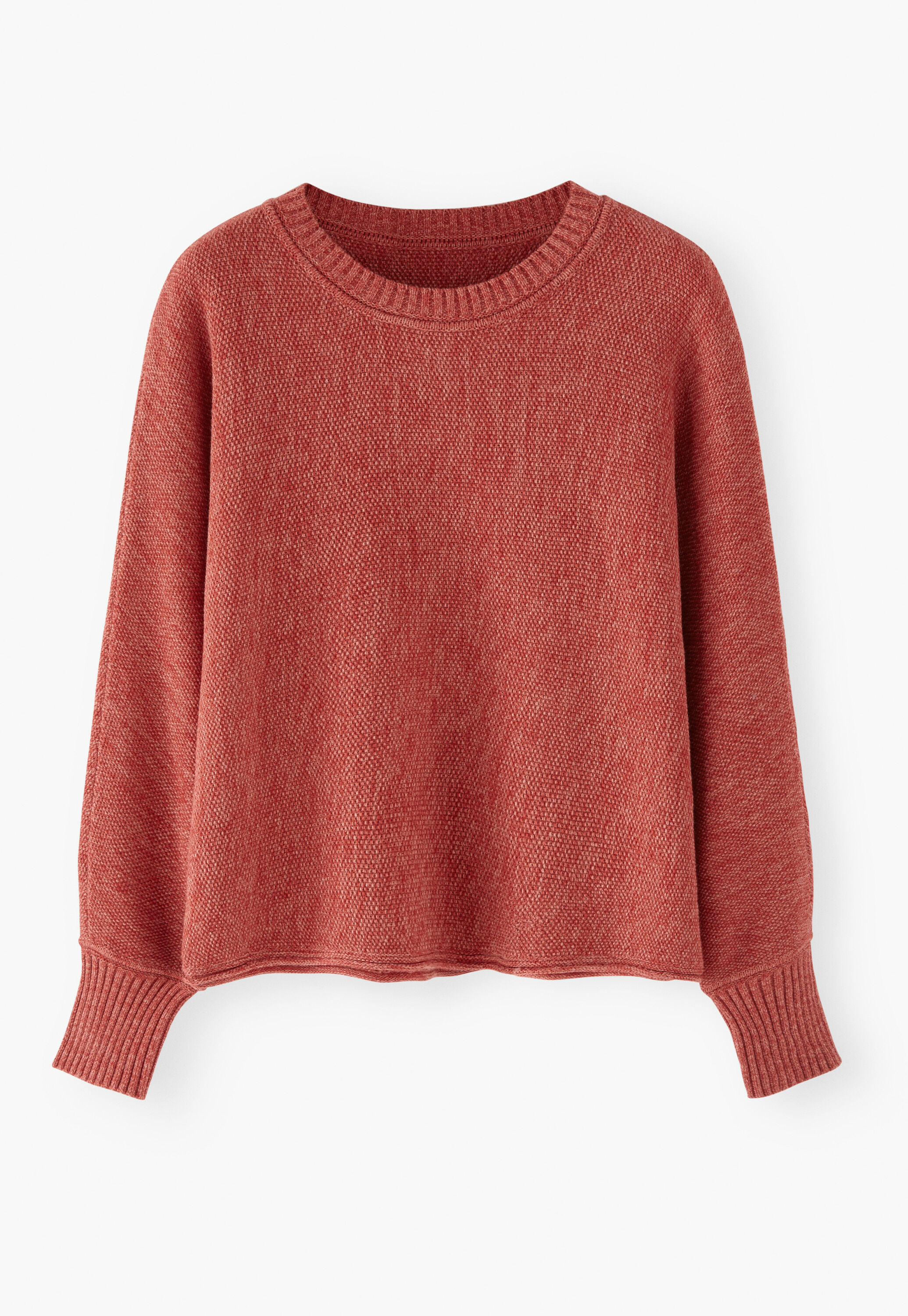 Perlmuster-Pullover, Zartes Rot, large