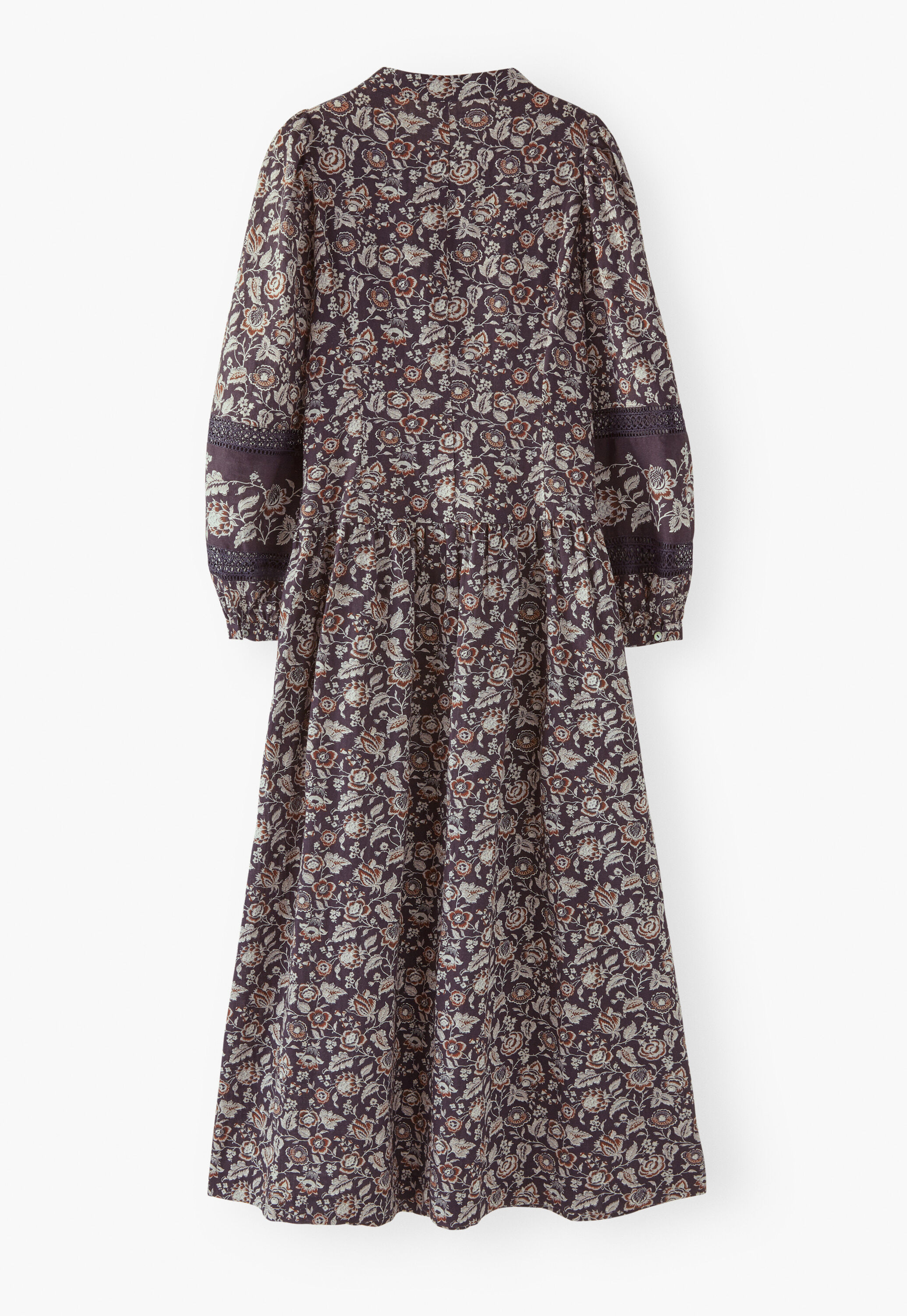 Print-Kleid mit tiefer Taille, Kohlschwarz/Nerz, large