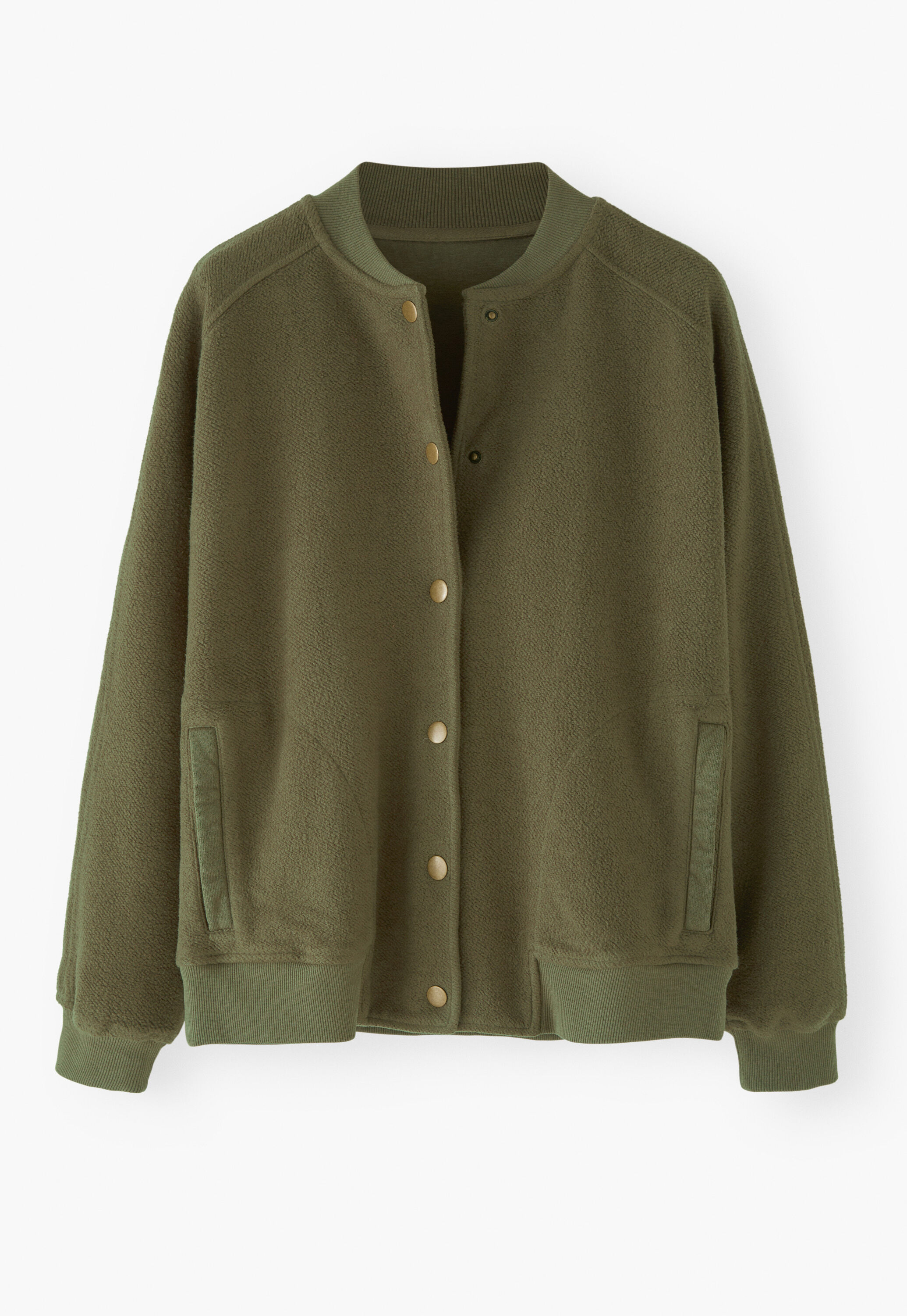Jersey-Jacke, Moos, large