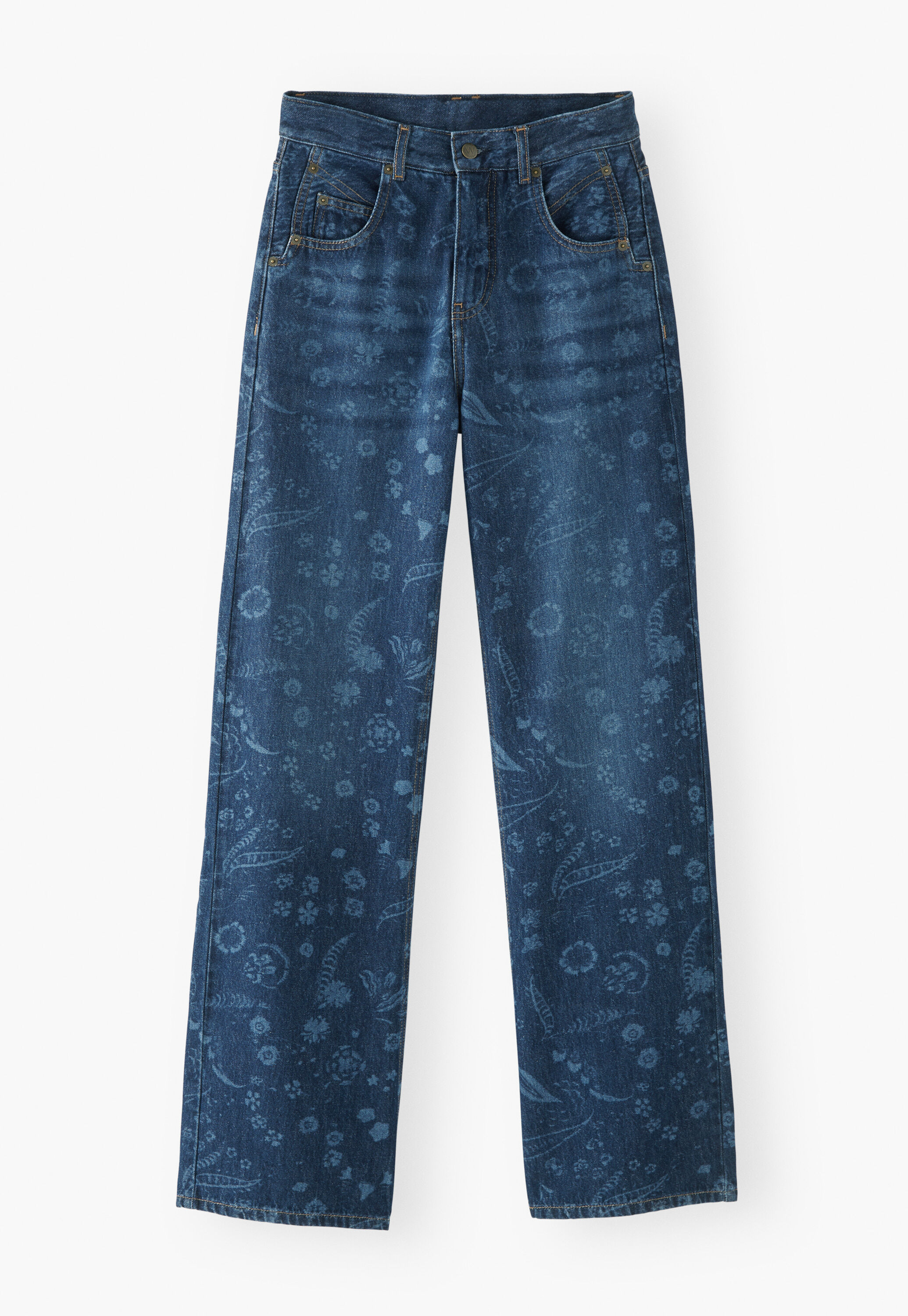 Jeans mit Laser-Effekt, Dunkler Ozean, large