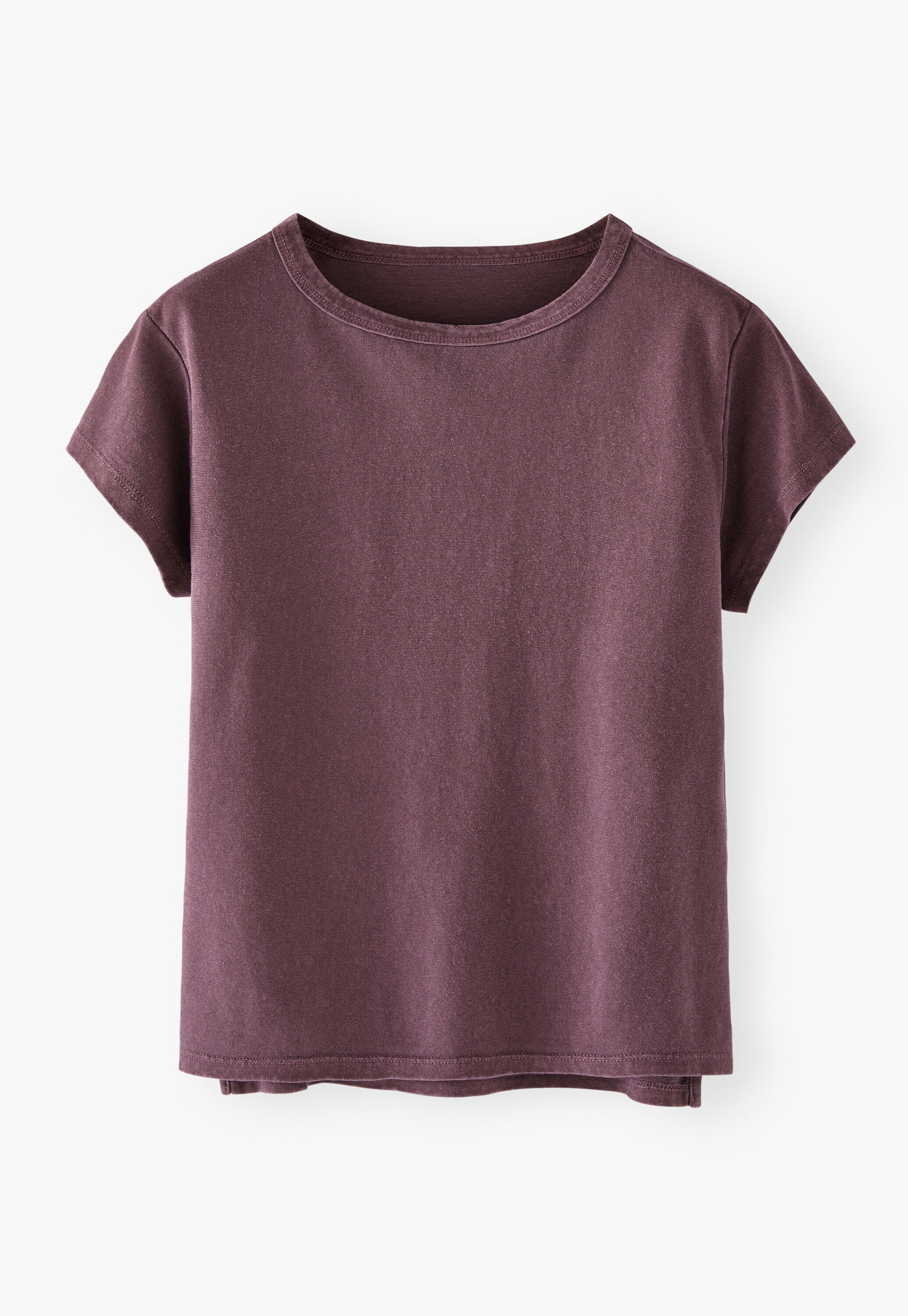 Jersey-T-Shirt, Aubergine, large