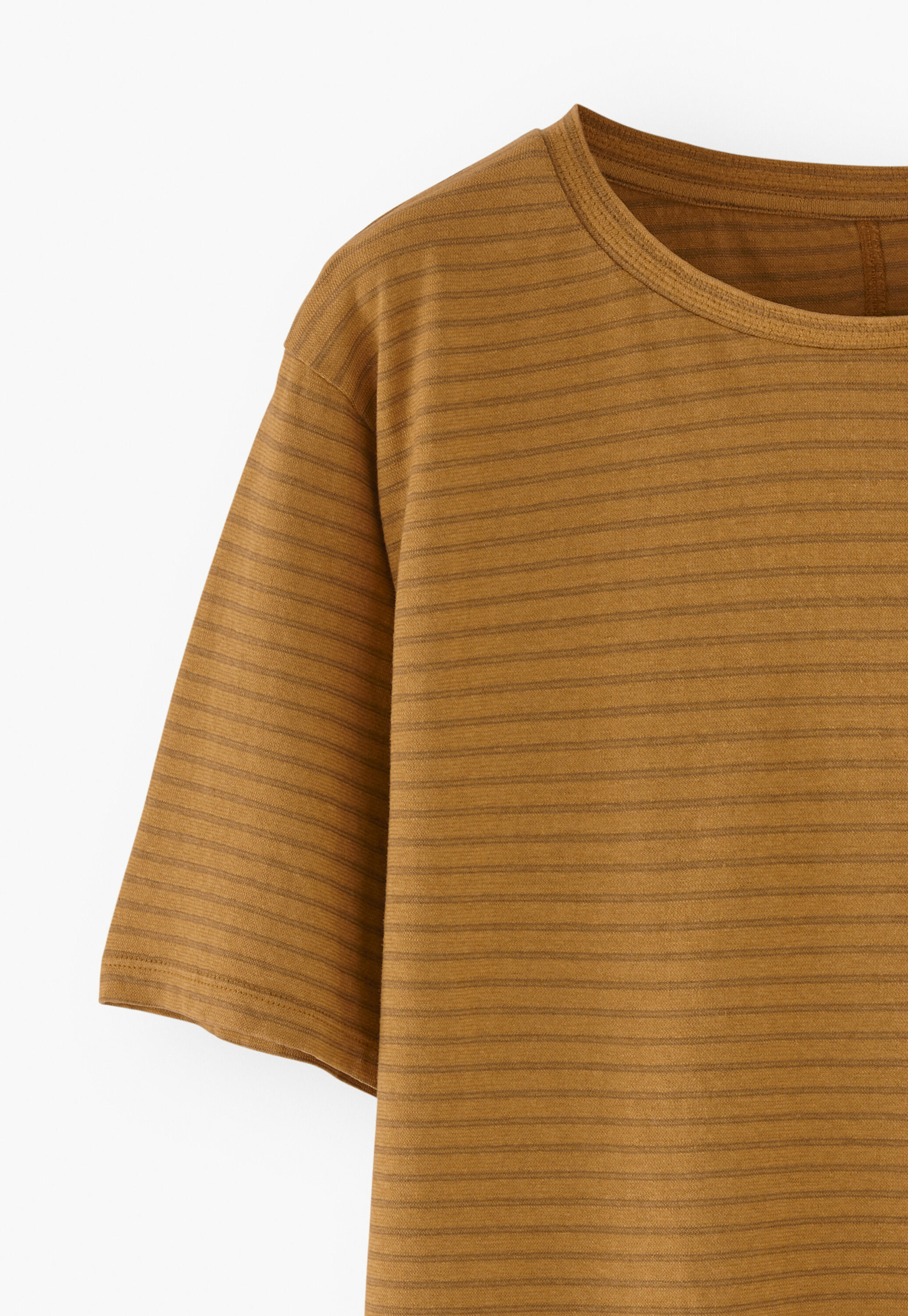 Gestreiftes T-Shirt, Sepia, large