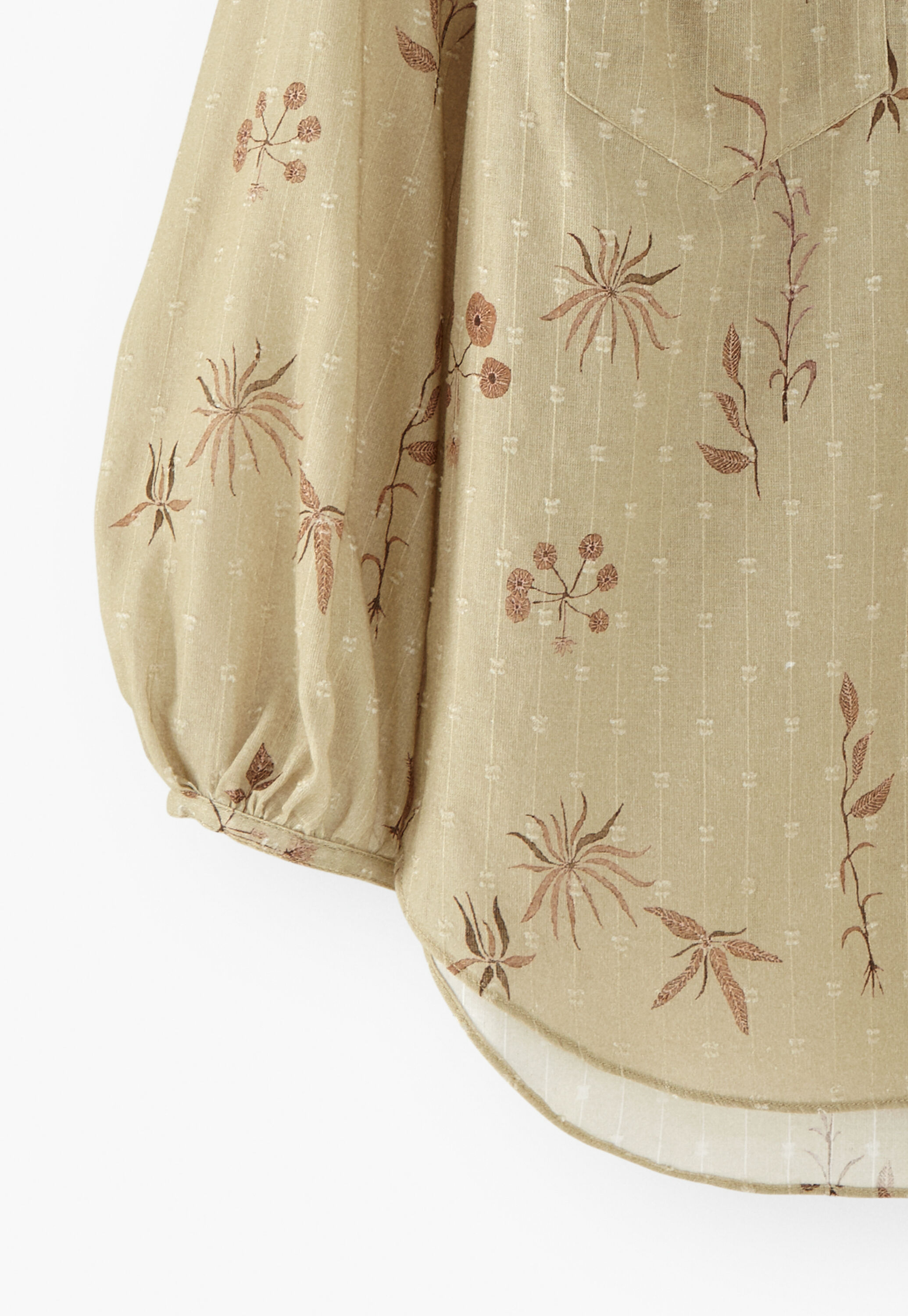Bedrucktes Boyfriend-Hemd, Pekan/Sandbeige, large