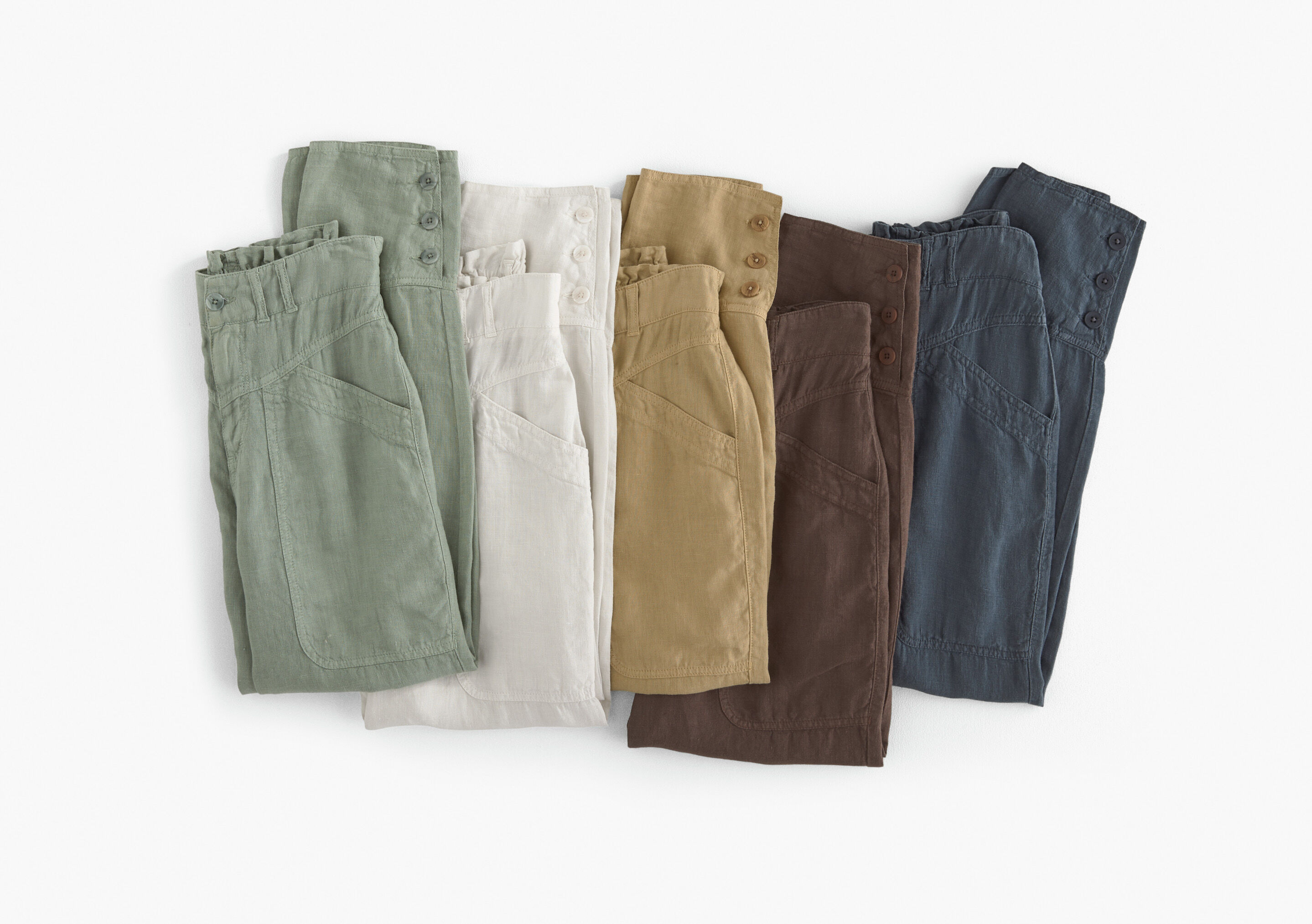 K&uuml;rzer geschnittene Hose mit weitem Bein