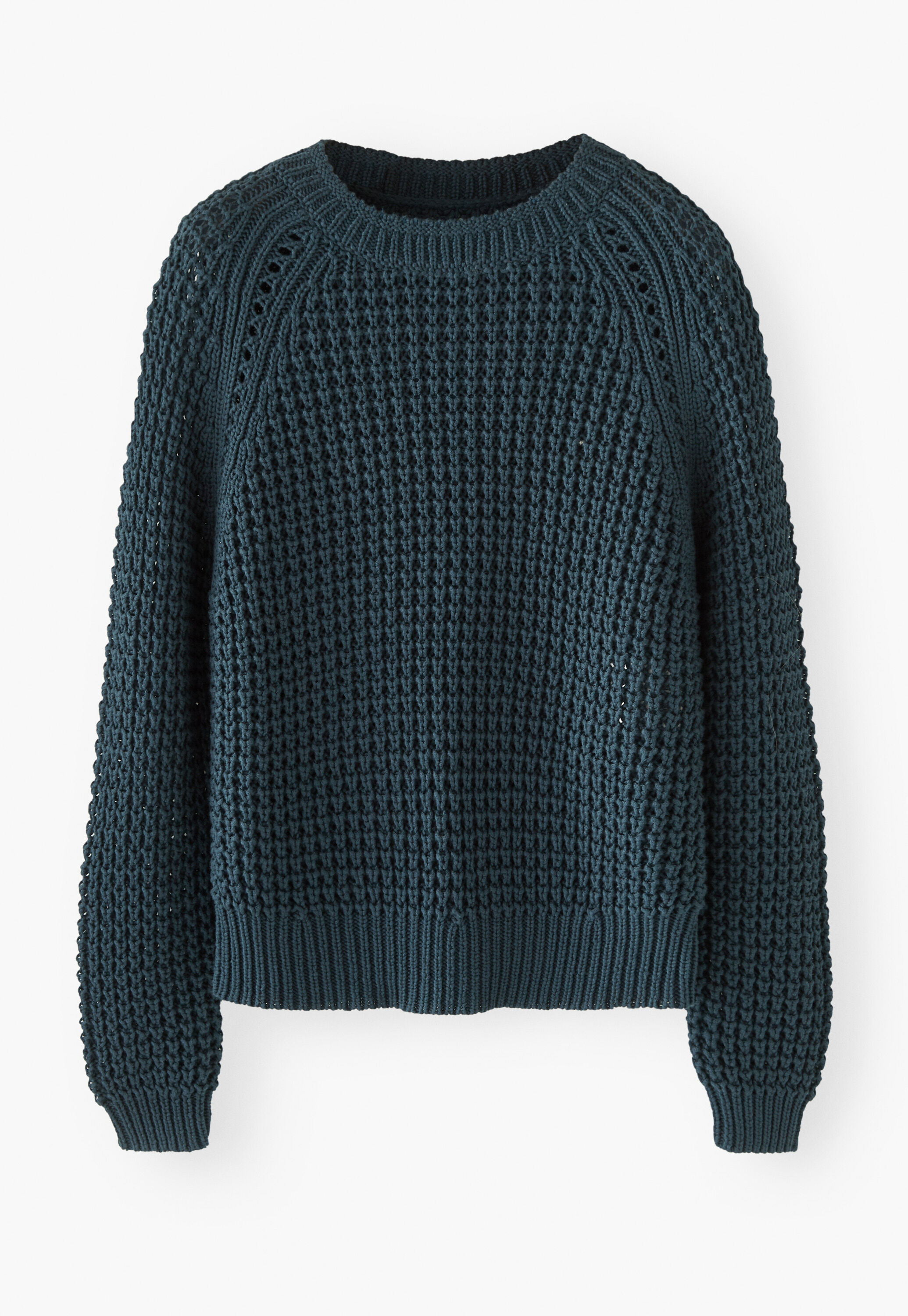 Raglanpullover, Petrol, large