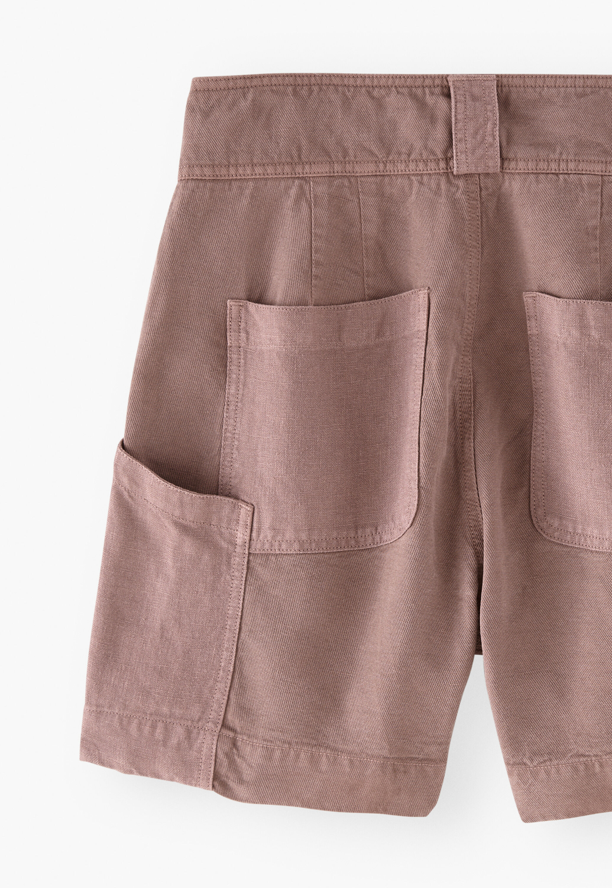 Kontraststoff-Shorts, Rauchiges Traubenrot, large