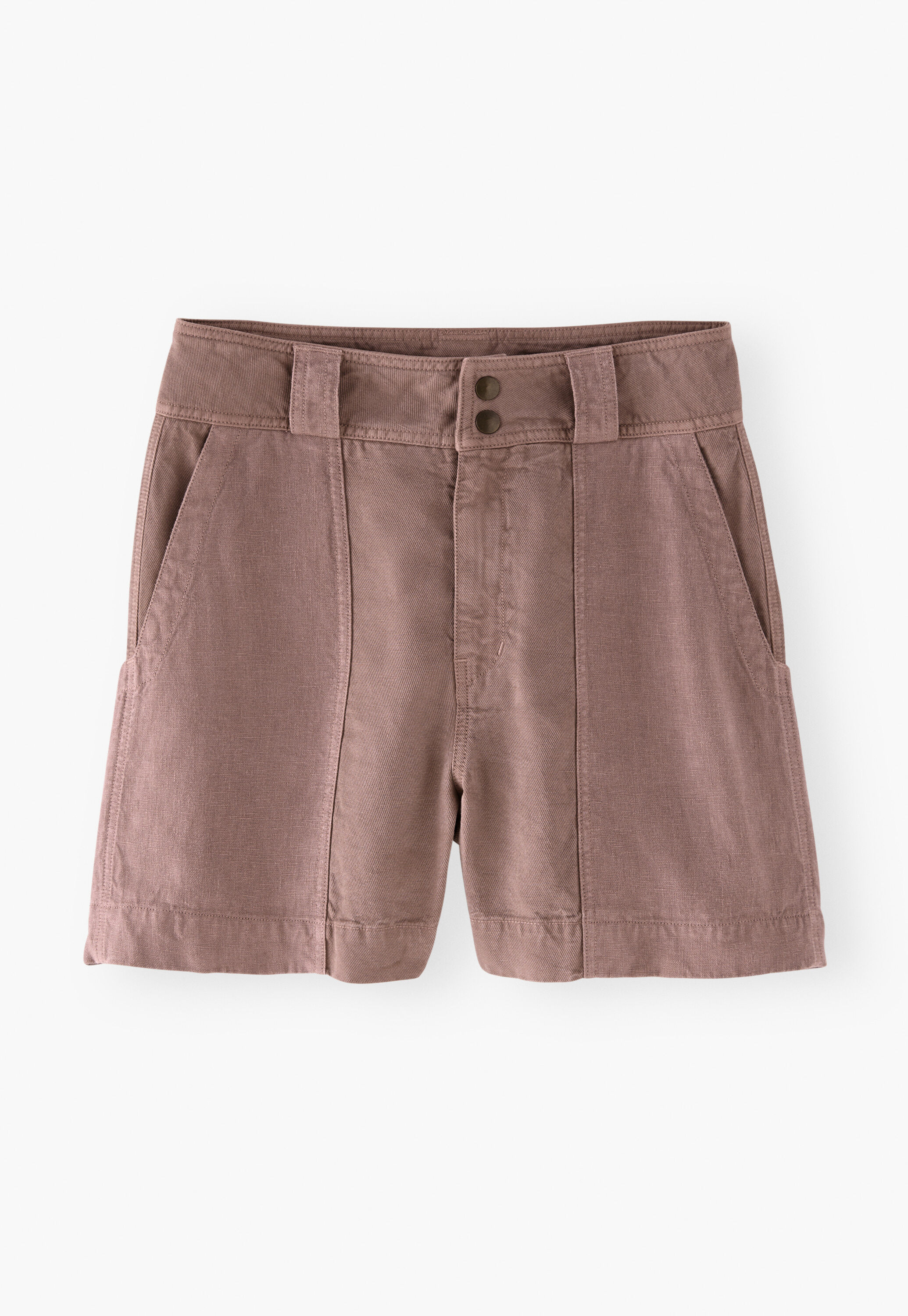 Kontraststoff-Shorts, Rauchiges Traubenrot, large