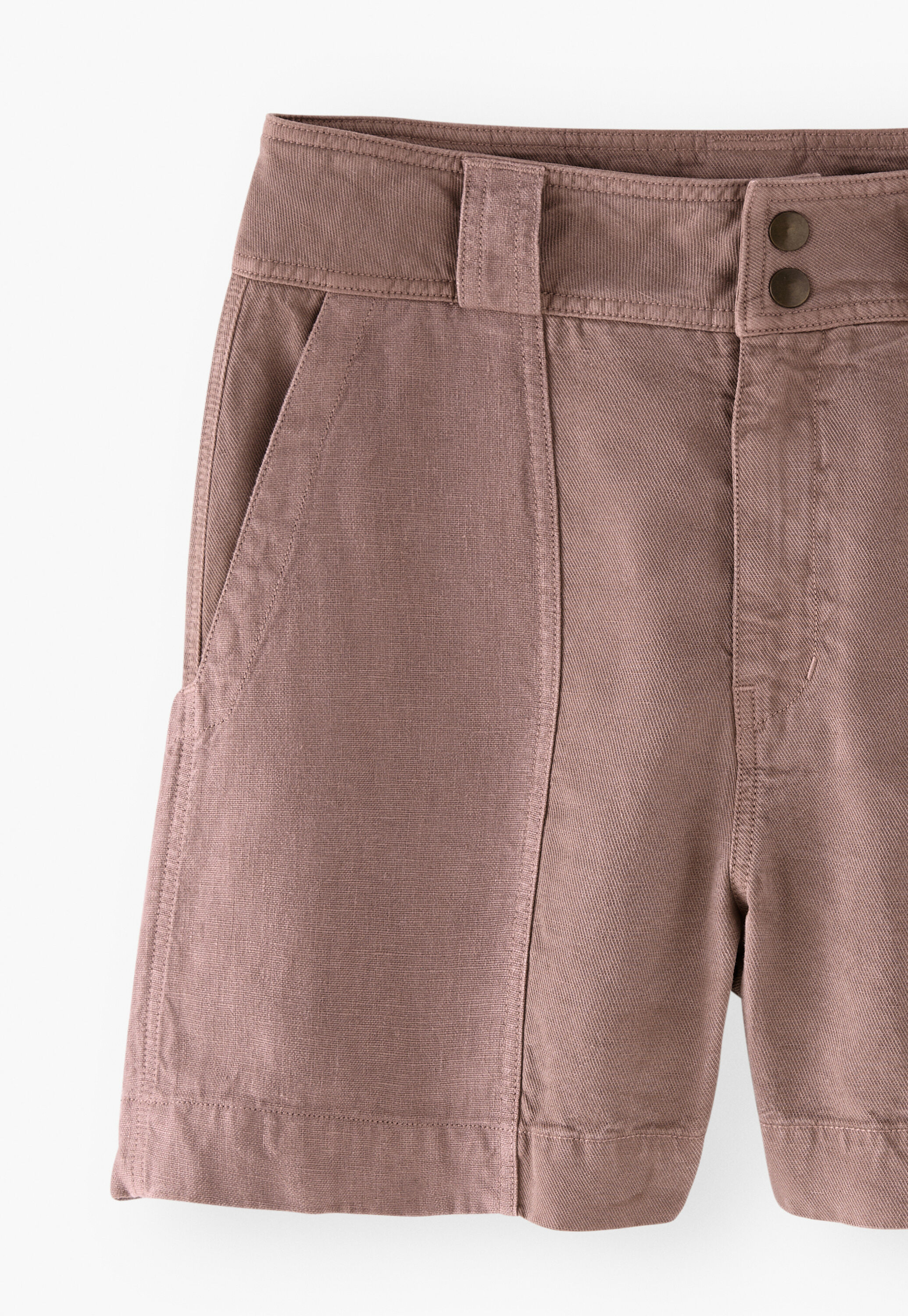 Kontraststoff-Shorts, Rauchiges Traubenrot, large