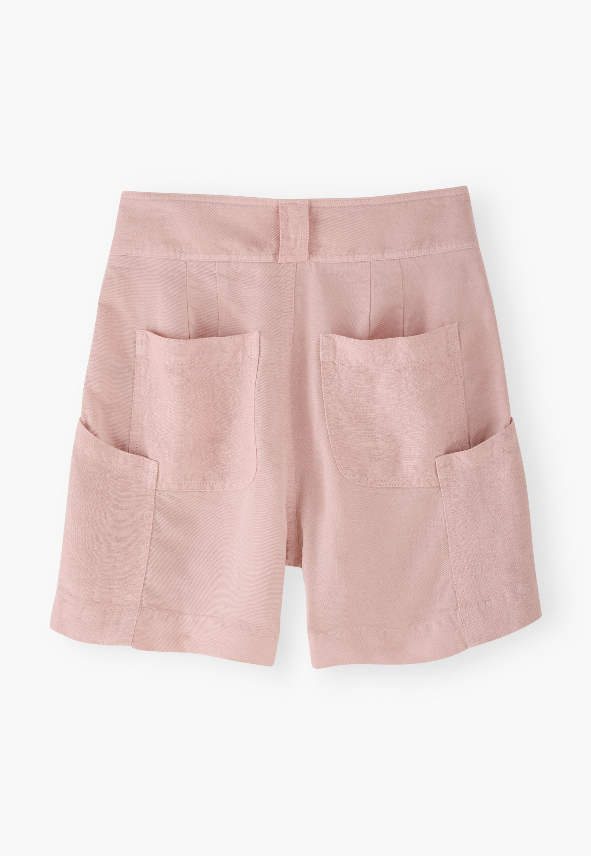 Kontraststoff-Shorts, Pastellrosa, large