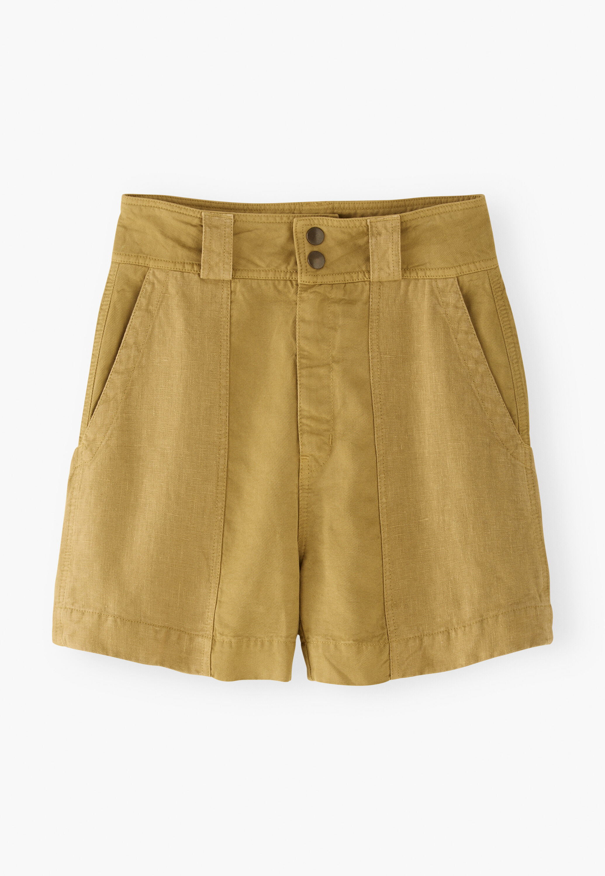 Kontraststoff-Shorts, Honigocker, large