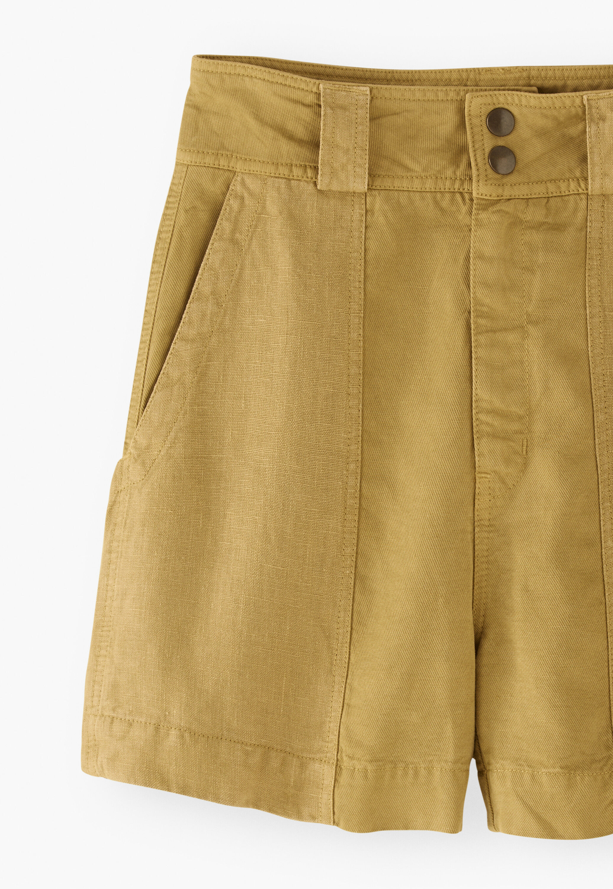 Kontraststoff-Shorts, Honigocker, large