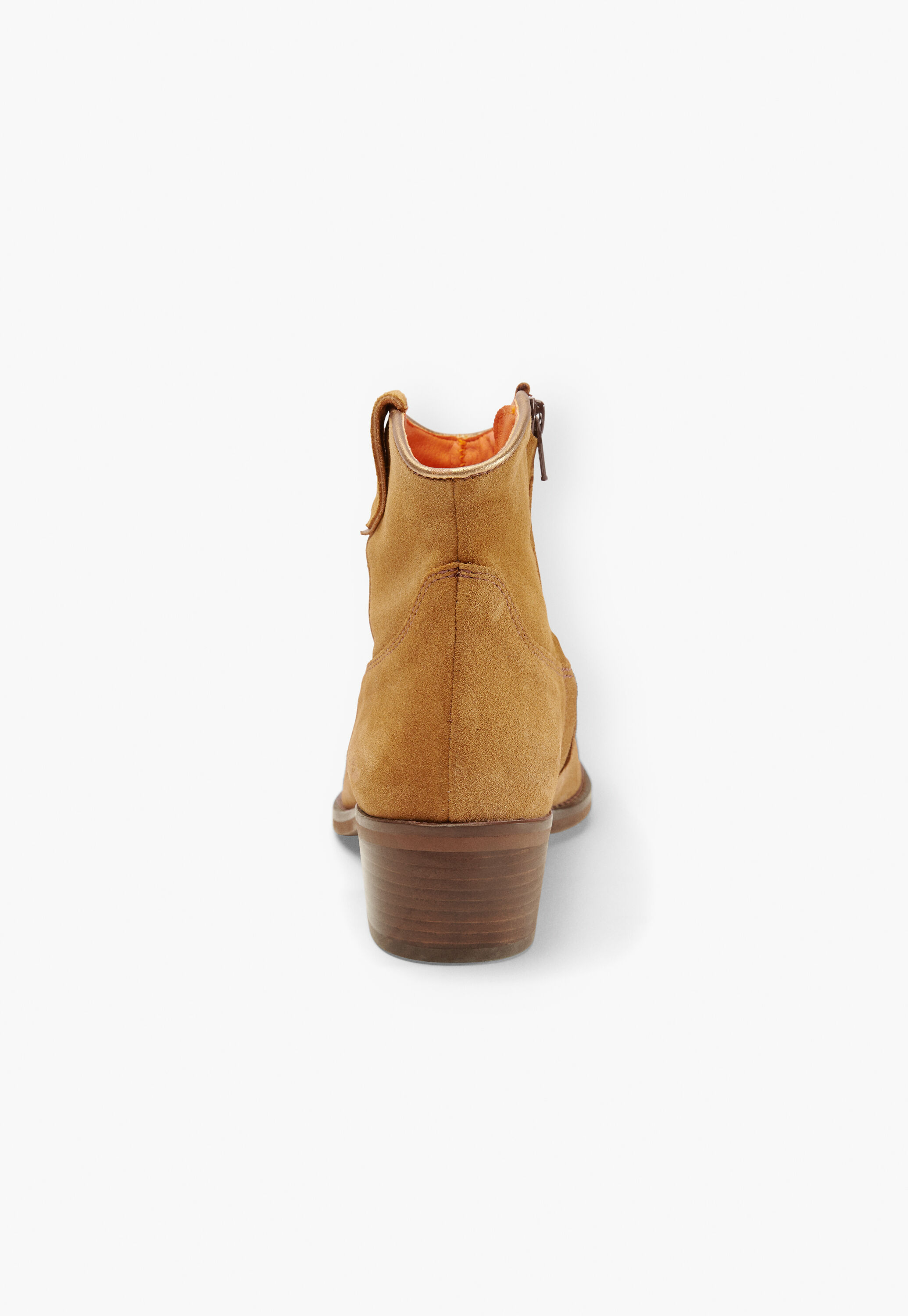 Wildleder-Stiefeletten, Lohbraun, large