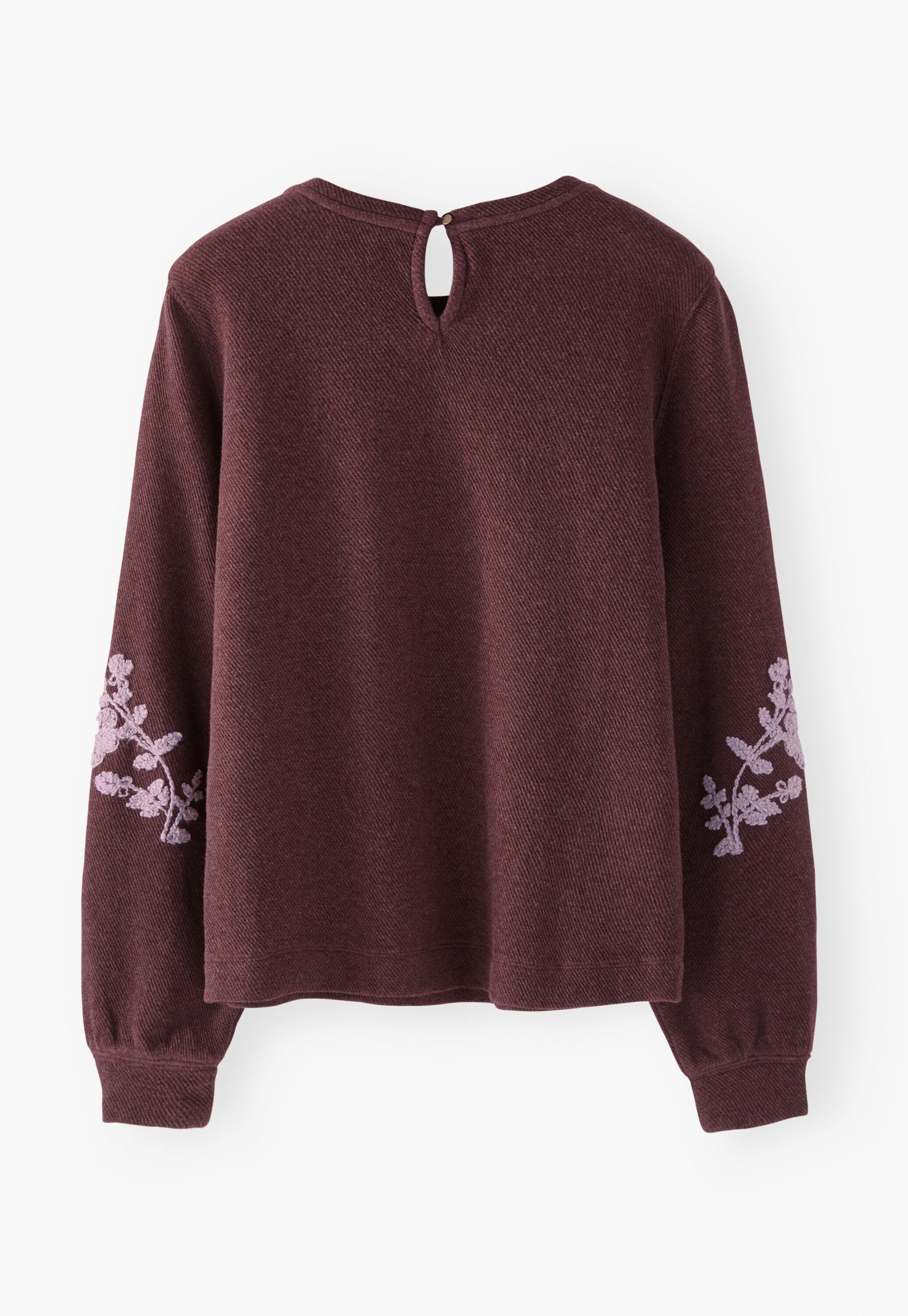 Besticktes Sweatshirt, Wein, large