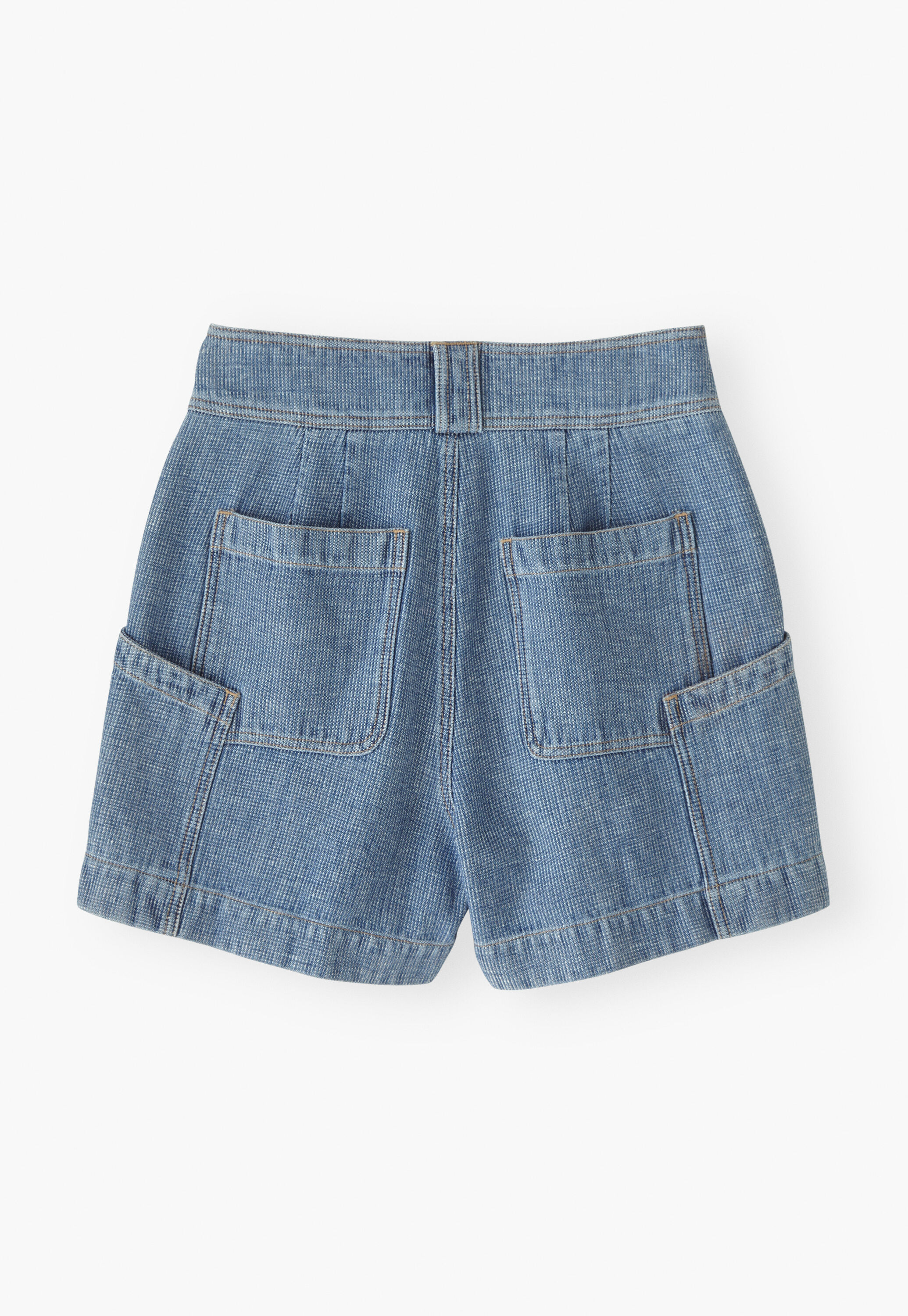 Streifen-Shorts, Helle Waschung, large