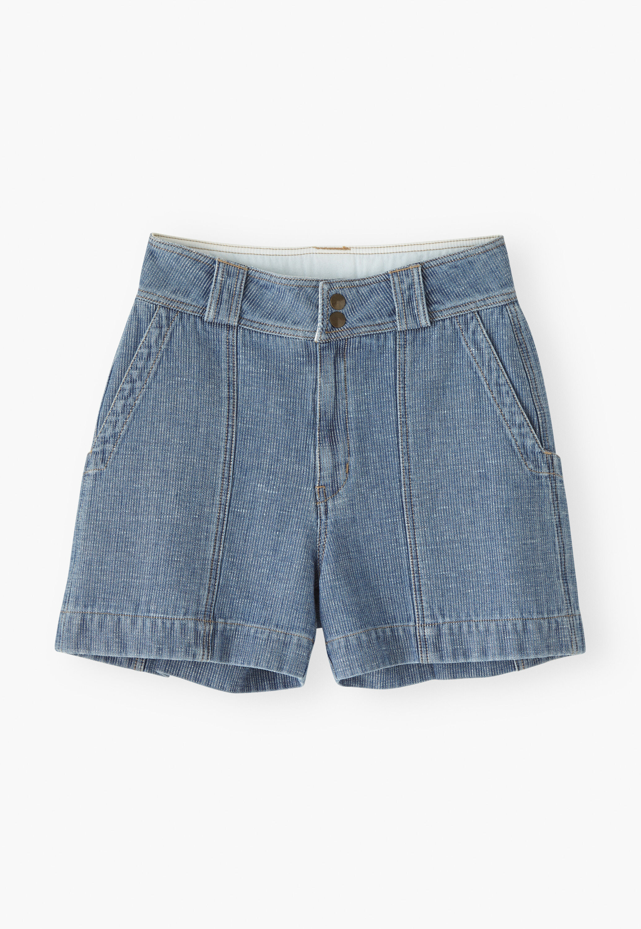 Streifen-Shorts, Helle Waschung, large