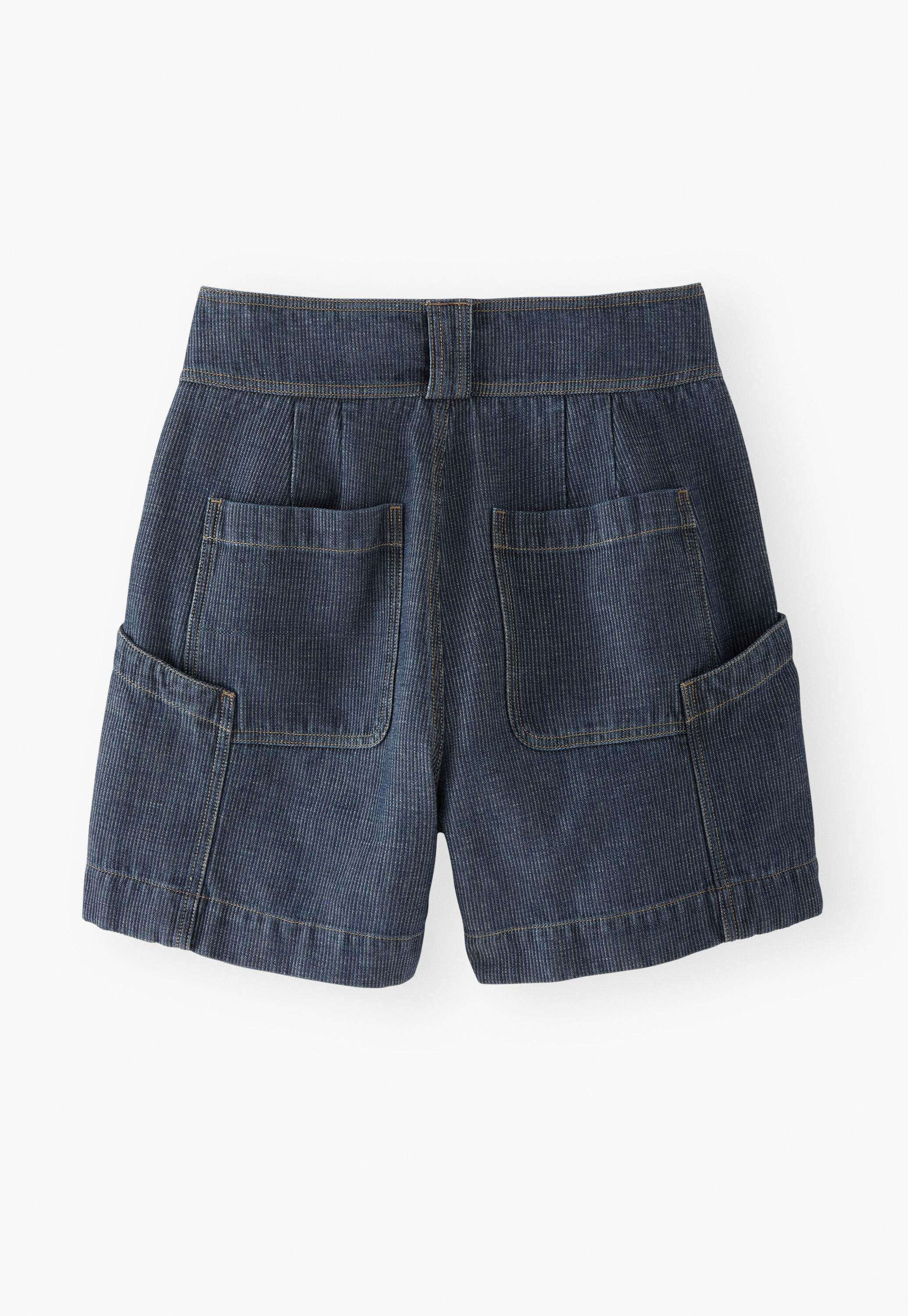 Streifen-Shorts, Indigograu, large