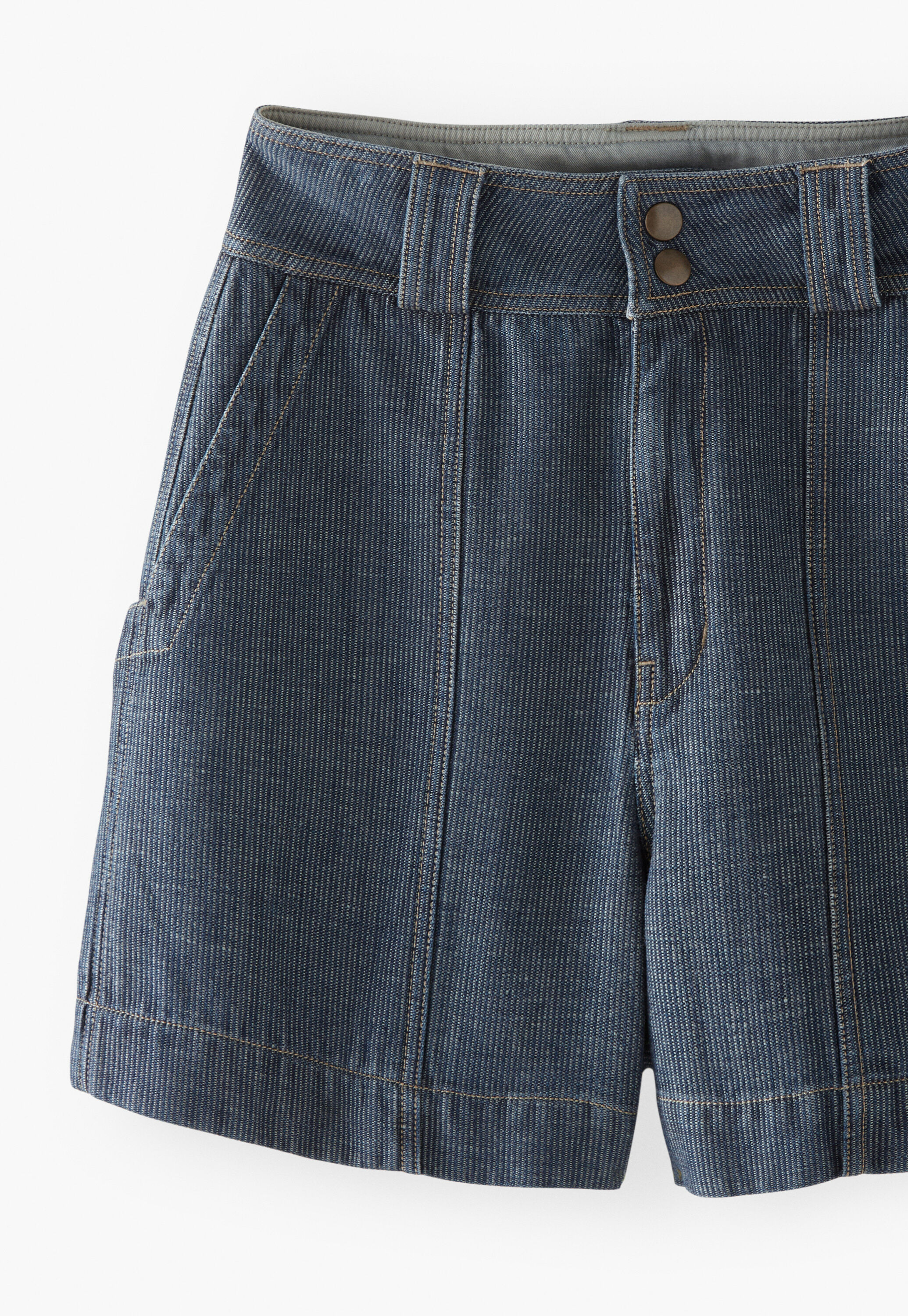 Streifen-Shorts, Indigograu, large