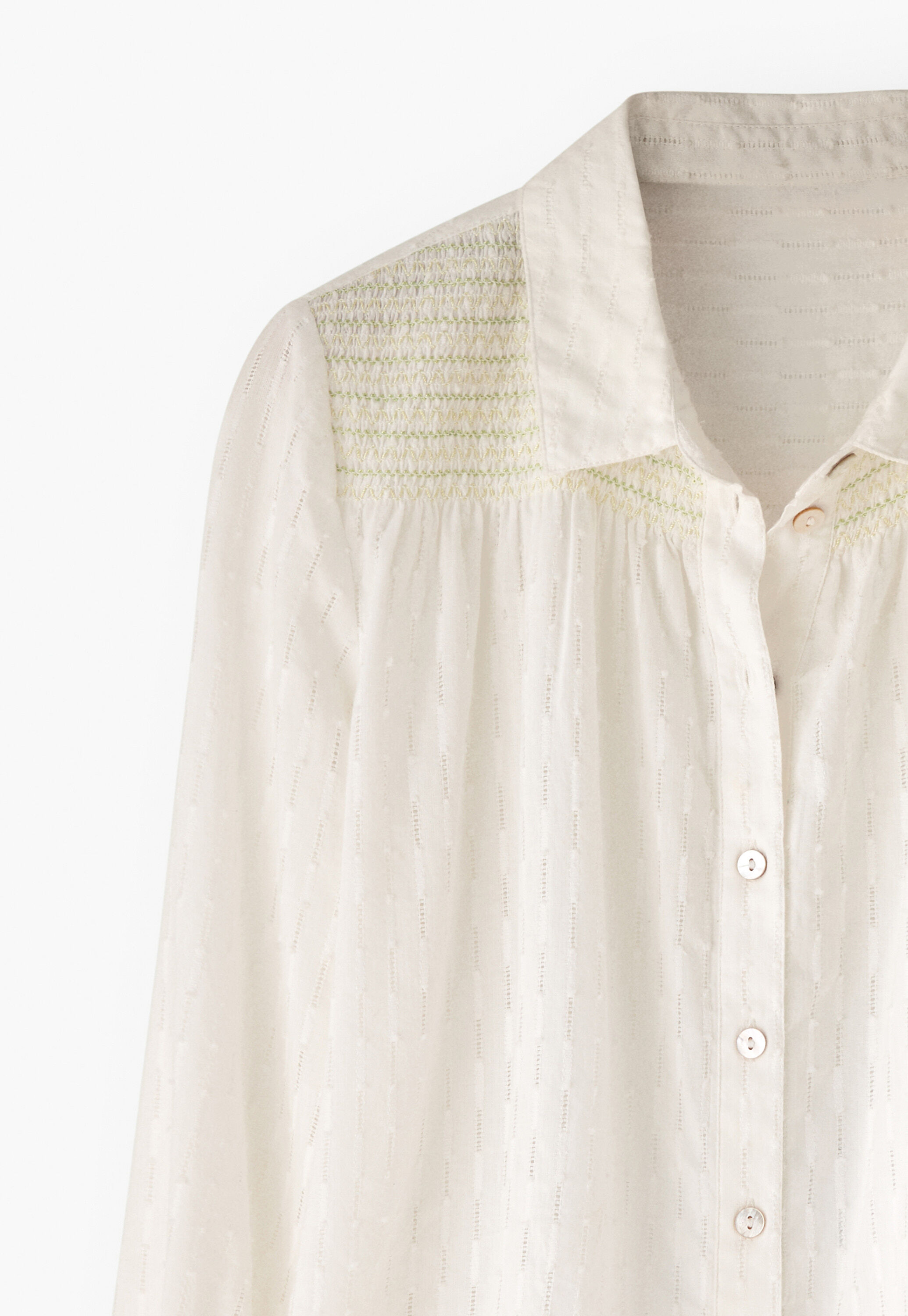 Bluse mit Kr&auml;uselungen