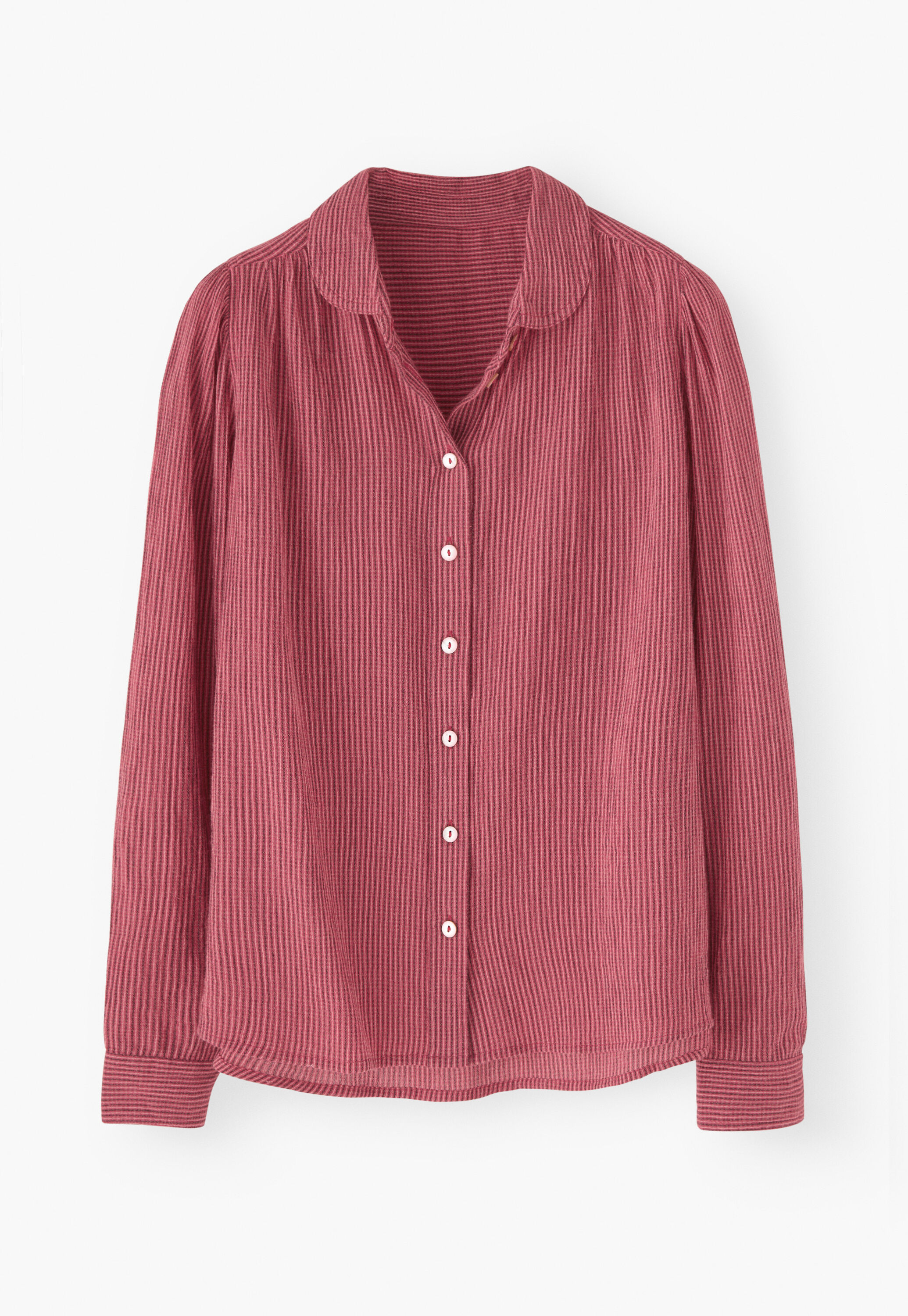 Gestreifte Crinkle-Bluse
