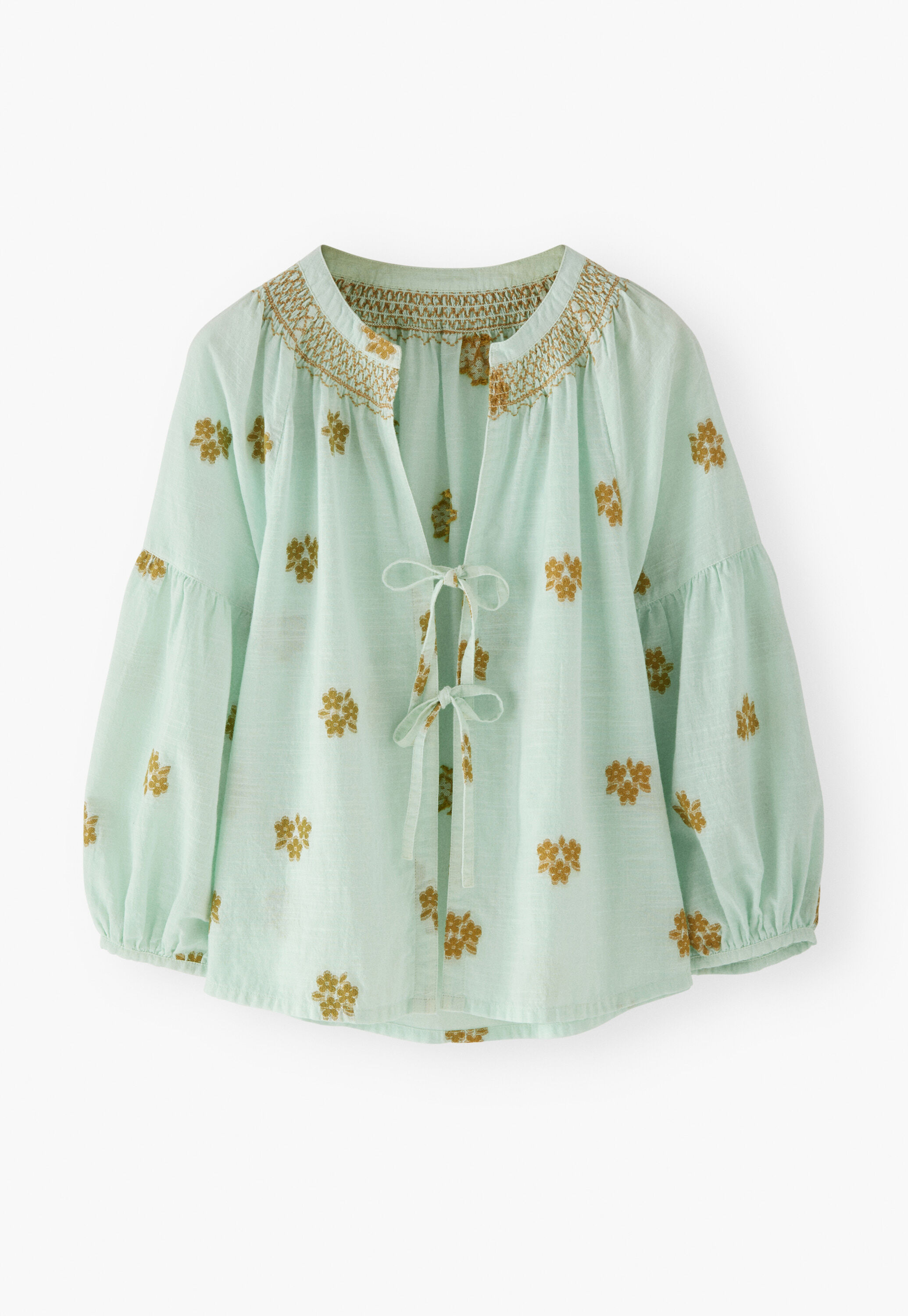 Bluse aus geklipptem Jacquard