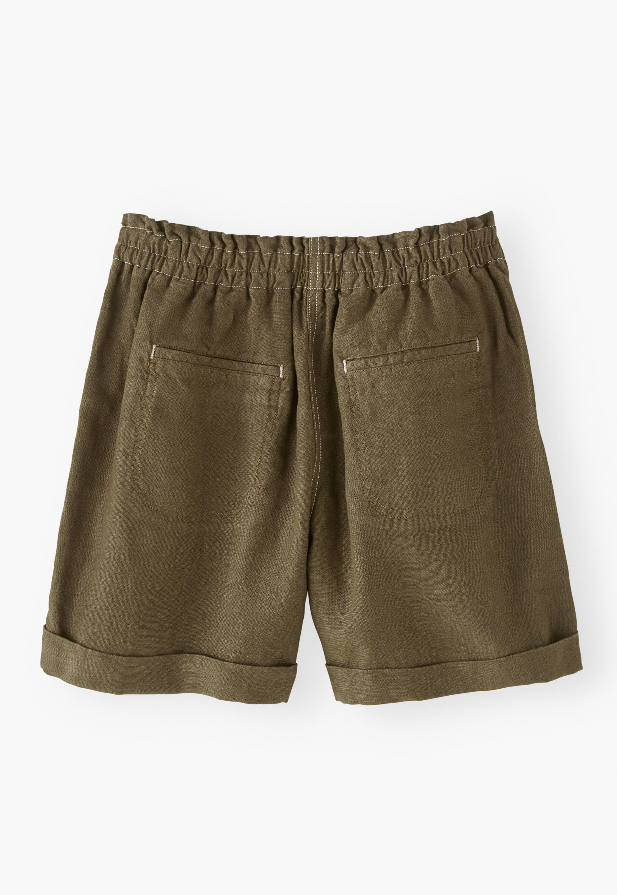 Shorts mit aufgesetzten Taschen, Dunkles Khaki, large