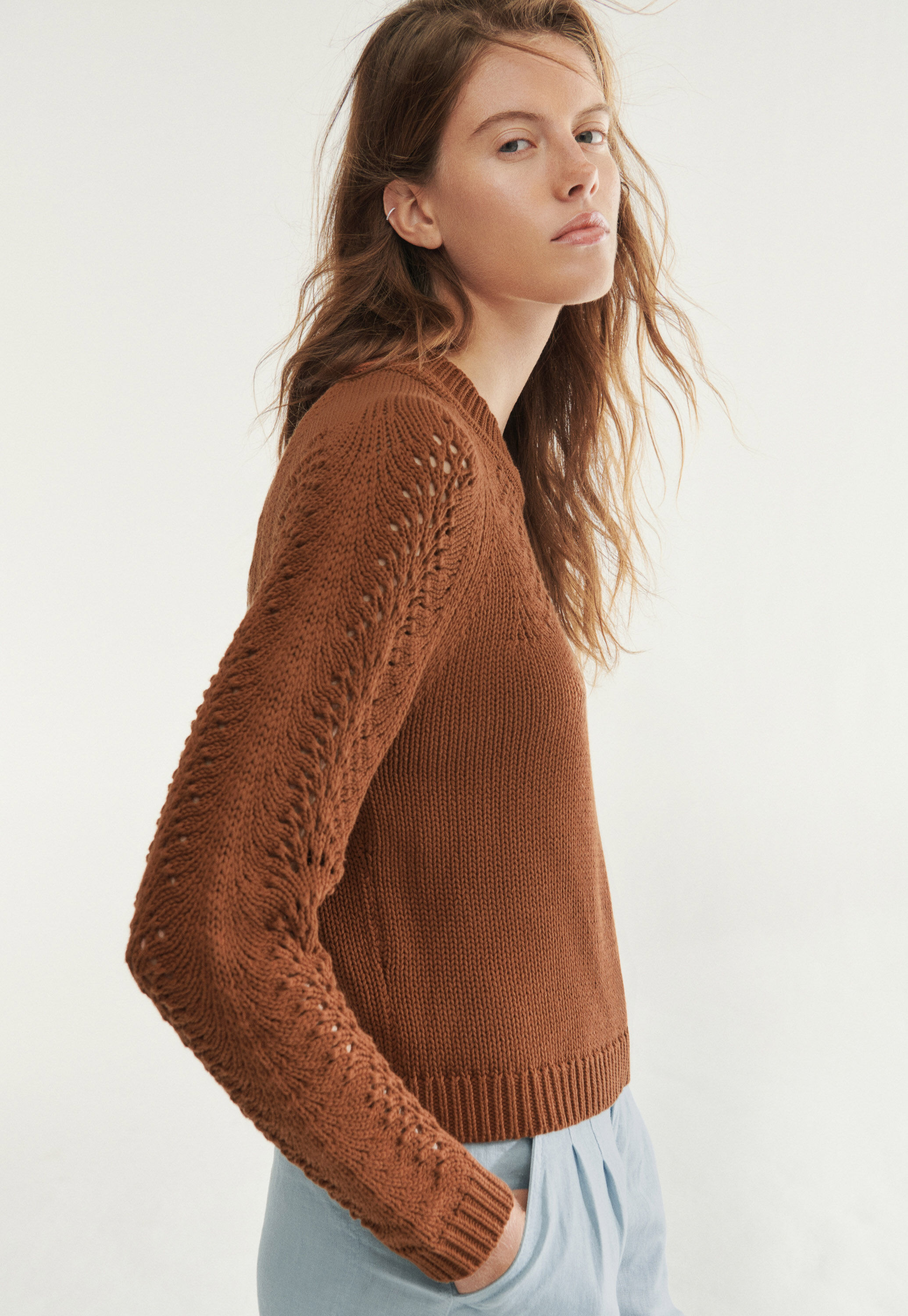 Pullover mit eingestricktem Muster