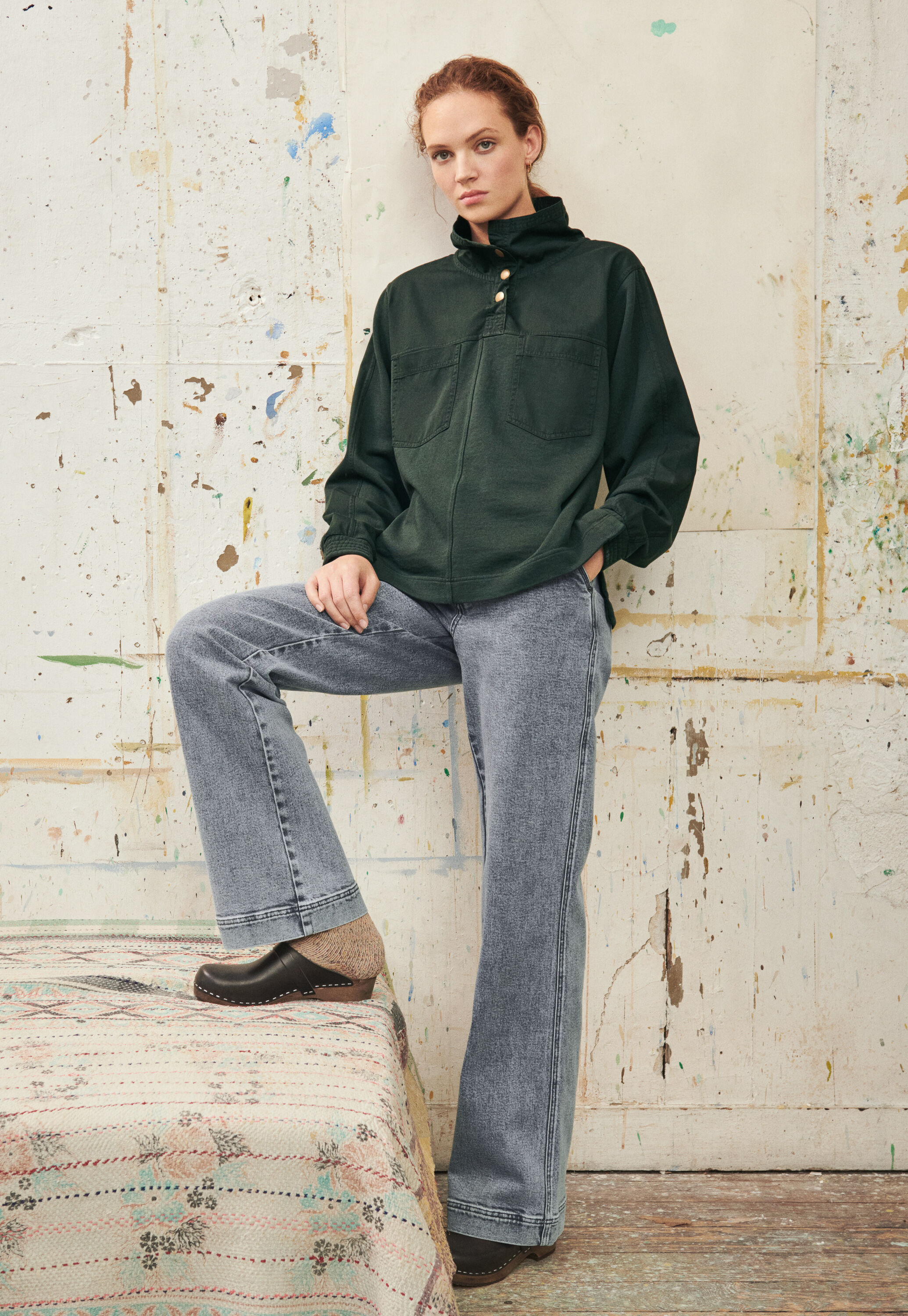 Jeans mit weitem Bein