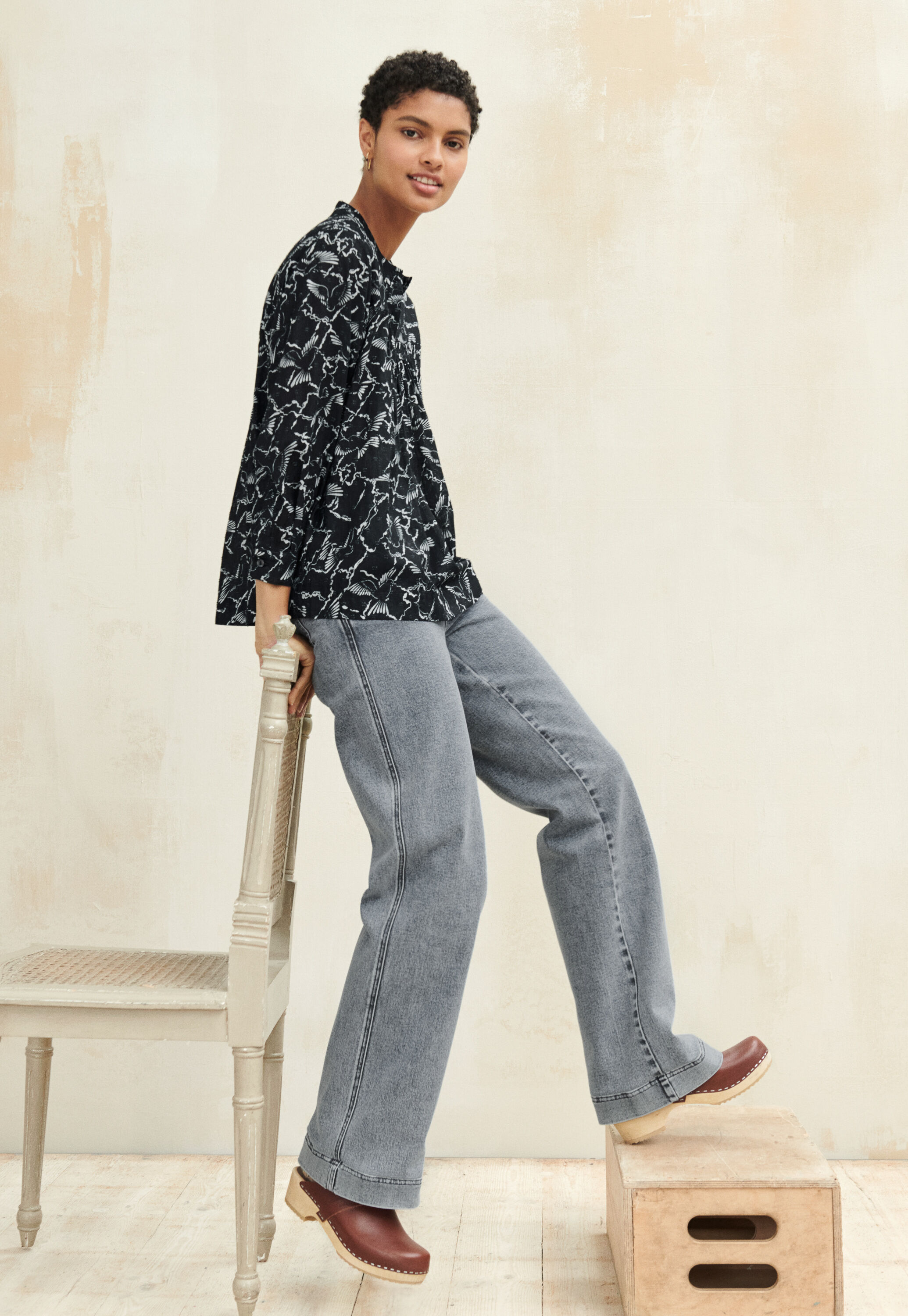 Jeans mit weitem Bein